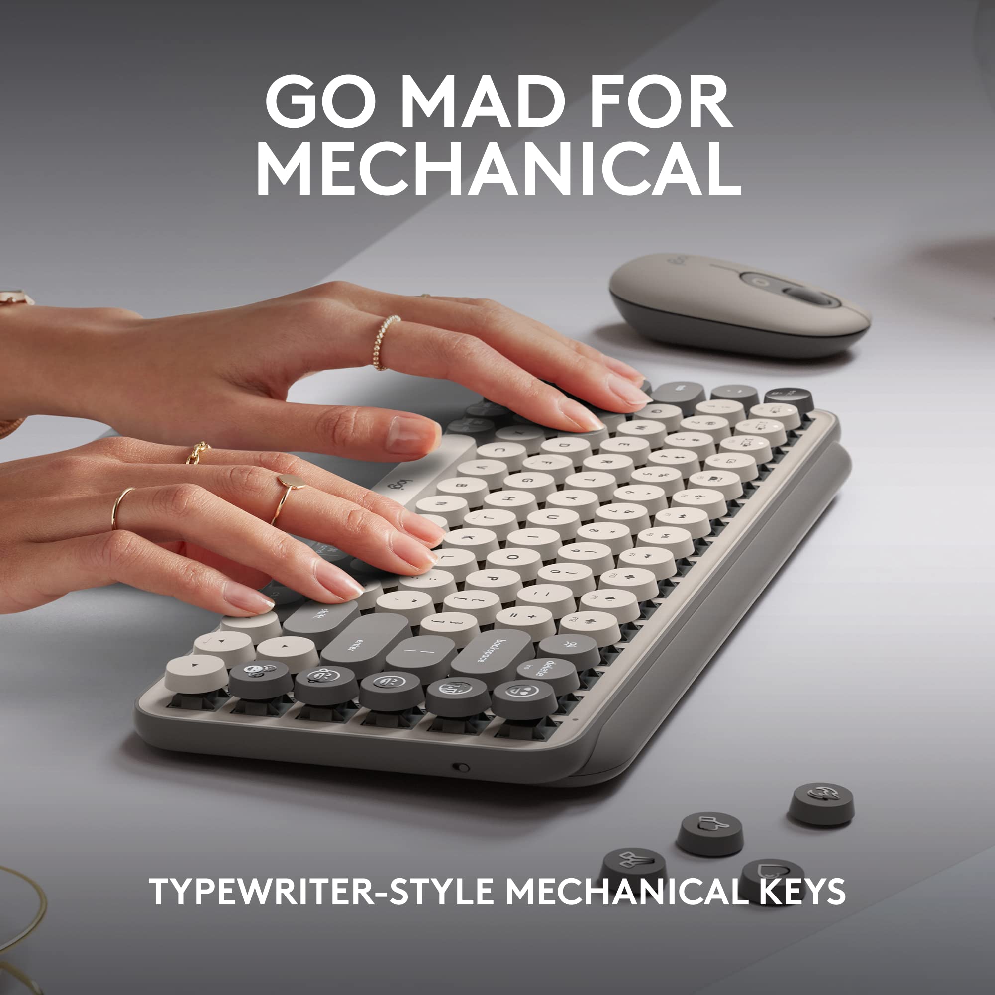 Foto 4 | Teclado Logitech Pop Keys Mecánico Inalámbrico Emoji Personalizado - Venta Internacional.
