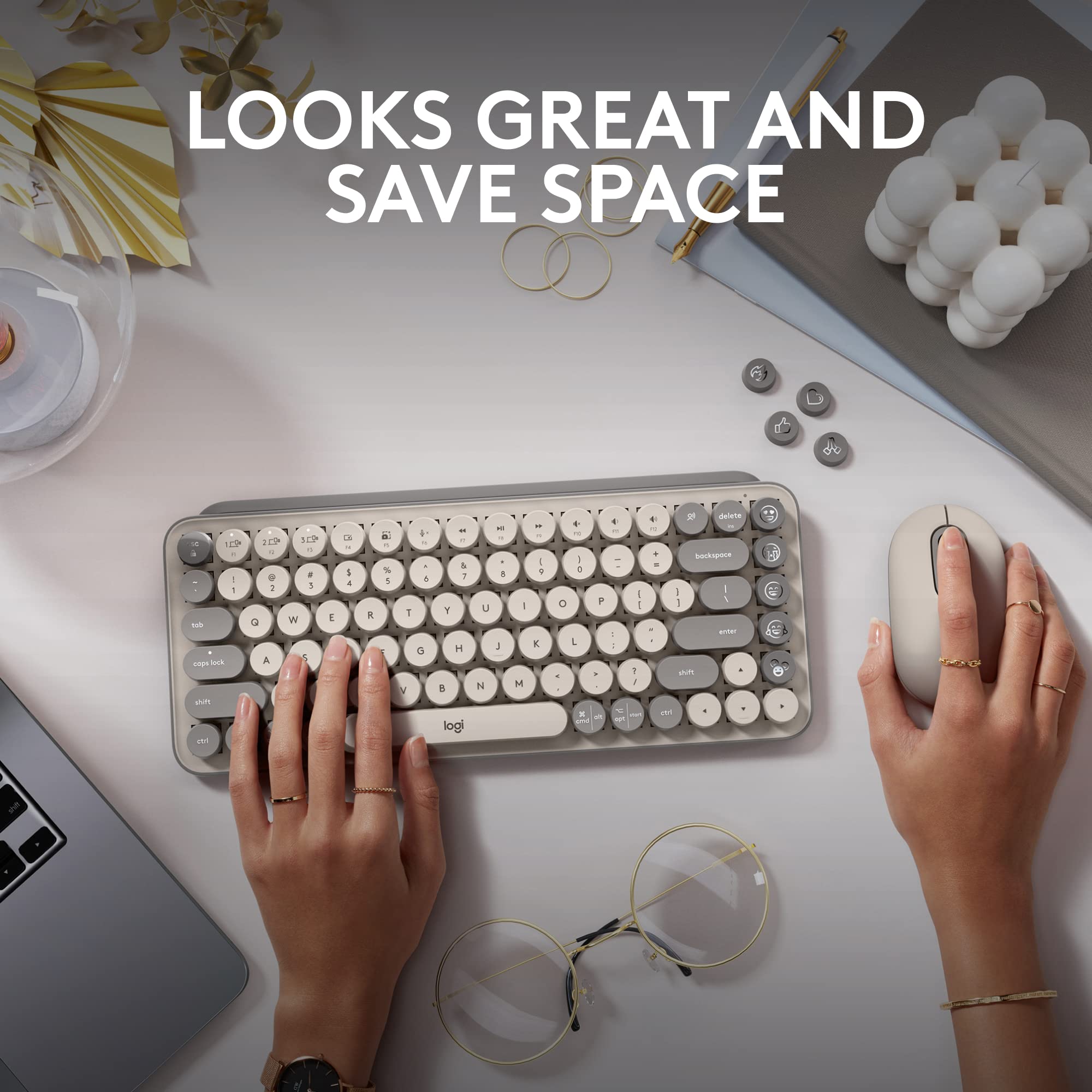 Foto 7 | Teclado Logitech Pop Keys Mecánico Inalámbrico Emoji Personalizado - Venta Internacional.