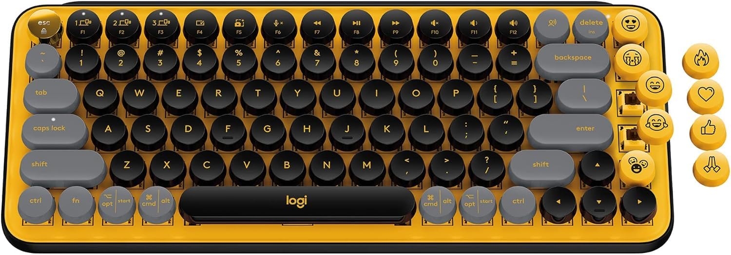 Foto 1 | Teclado Logitech Pop Keys Mecánico Inalámbrico Blast Yellow - Venta Internacional.