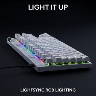 Foto 6 | Teclado Gaming Logitech G Pro X Tkl Blanco-Venta Internacional