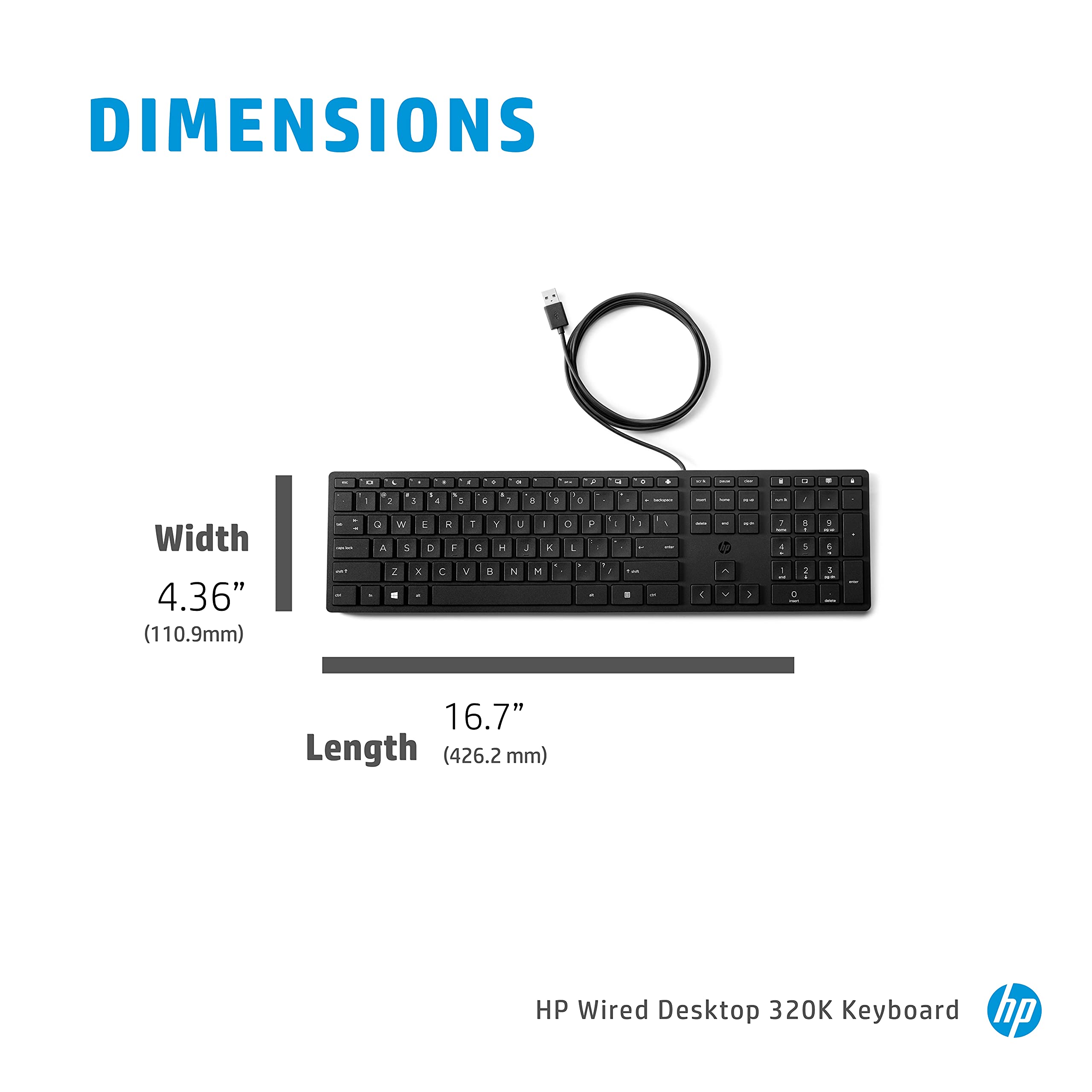 Foto 5 pulgar | Teclado Hp Wired Desktop 320k Usb Alemán Qwertz Negro - Venta Internacional