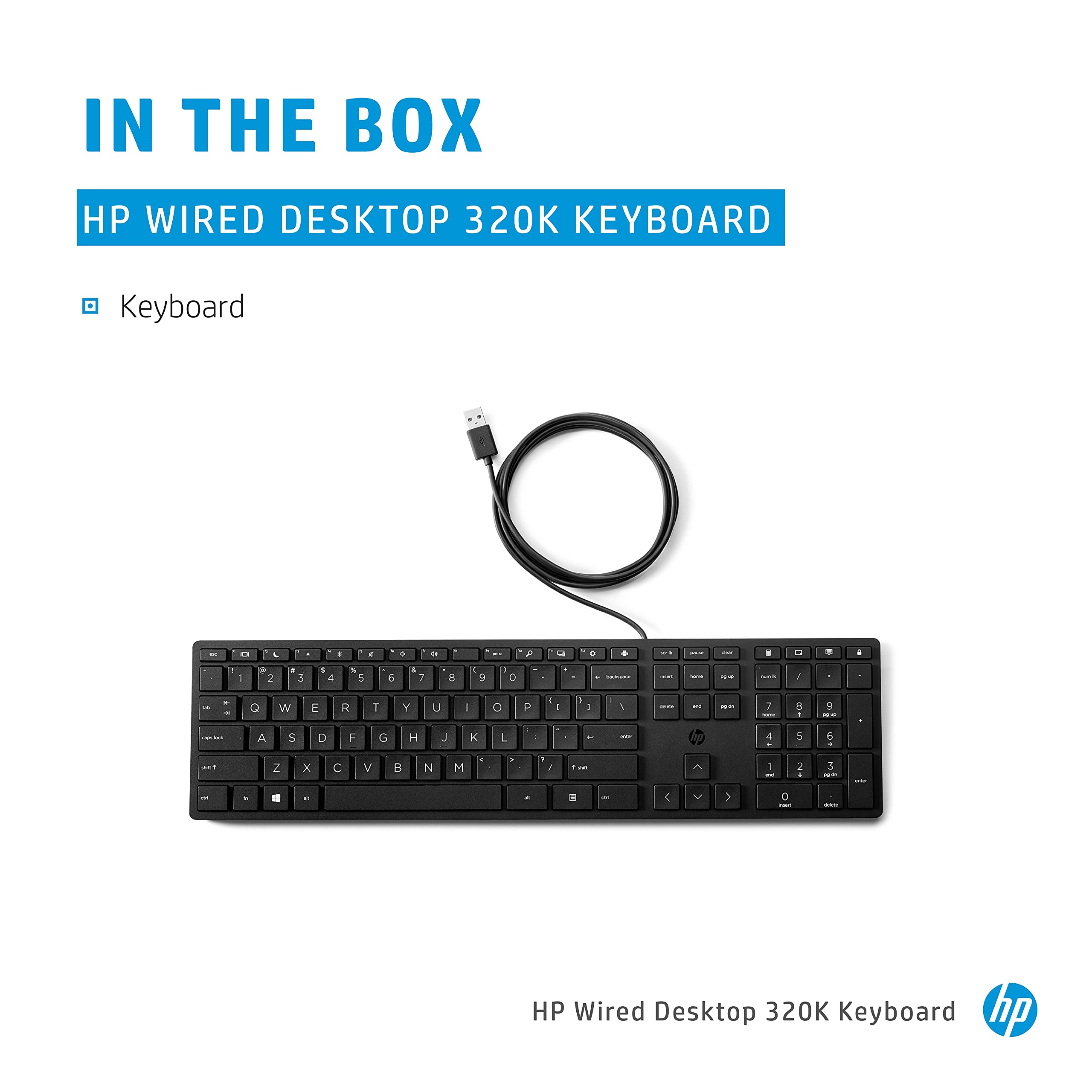 Foto 6 pulgar | Teclado Hp Wired Desktop 320k Usb Alemán Qwertz Negro - Venta Internacional