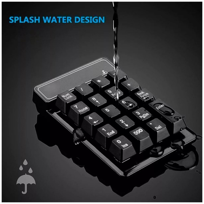 Foto 3 pulgar | Teclado Numérico Inalámbrico Semimecánico Impermeable De 2,4 Ghz - Venta Internacional.