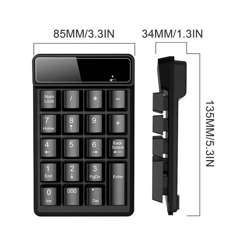 Foto 6 | Teclado Numérico Inalámbrico Semimecánico Impermeable De 2,4 Ghz - Venta Internacional.