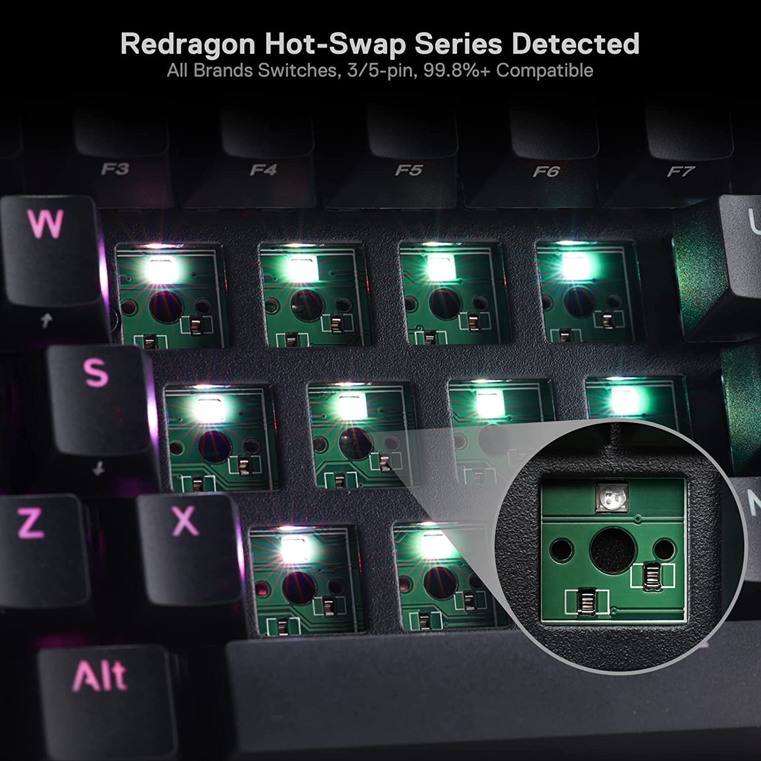 Foto 4 pulgar | Teclado Mecánico Redragon K530 Pro Draconic 60% Rgb - Venta Internacional.