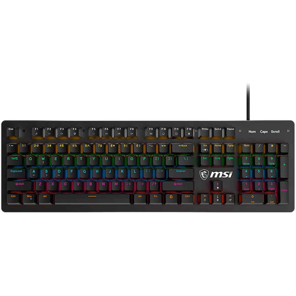 Foto 2 pulgar | Teclado Gamer Msi Forge Gk300 Blue Es Rgb Usb Switch Azul Mecanico Negro