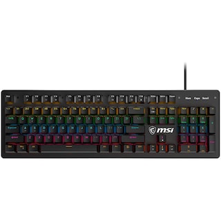 Foto 1 | Teclado Gamer Msi Forge Gk300 Blue Es Rgb Usb Switch Azul Mecanico Negro