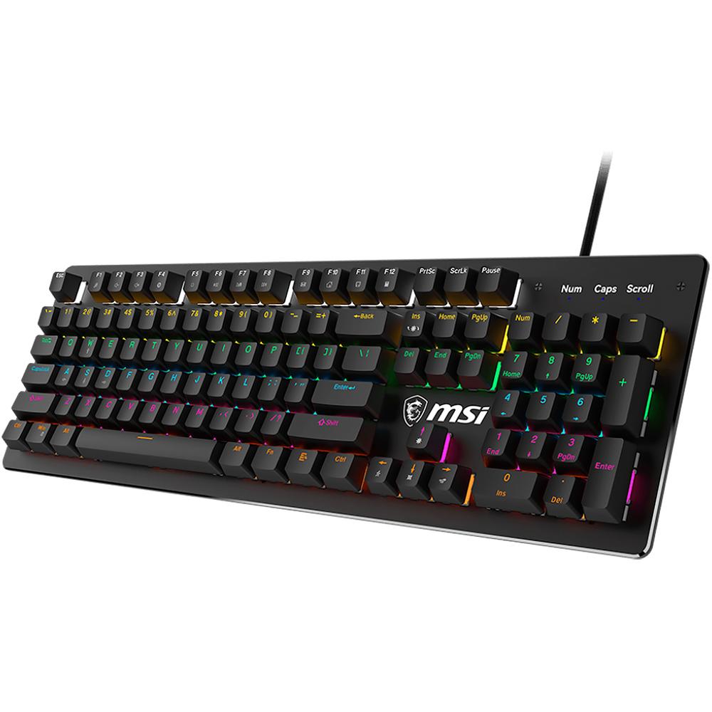 Foto 3 pulgar | Teclado Gamer Msi Forge Gk300 Blue Es Rgb Usb Switch Azul Mecanico Negro