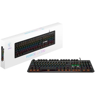 Foto 5 | Teclado Gamer Msi Forge Gk300 Blue Es Rgb Usb Switch Azul Mecanico Negro