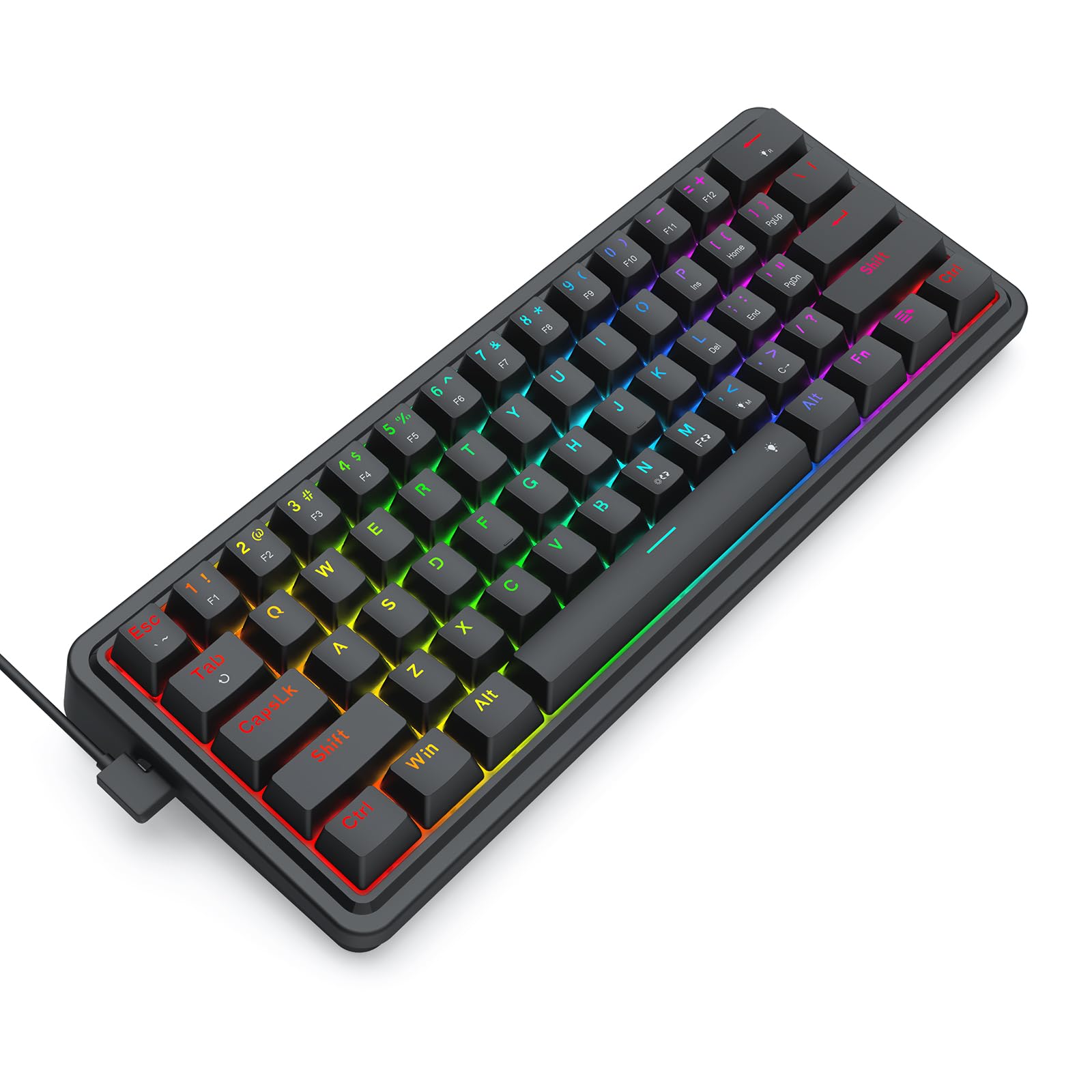 Foto 8 pulgar | Teclado Gaming Redragon K722 60% Cableado Junta Rgb 61 Teclas - Venta Internacional.