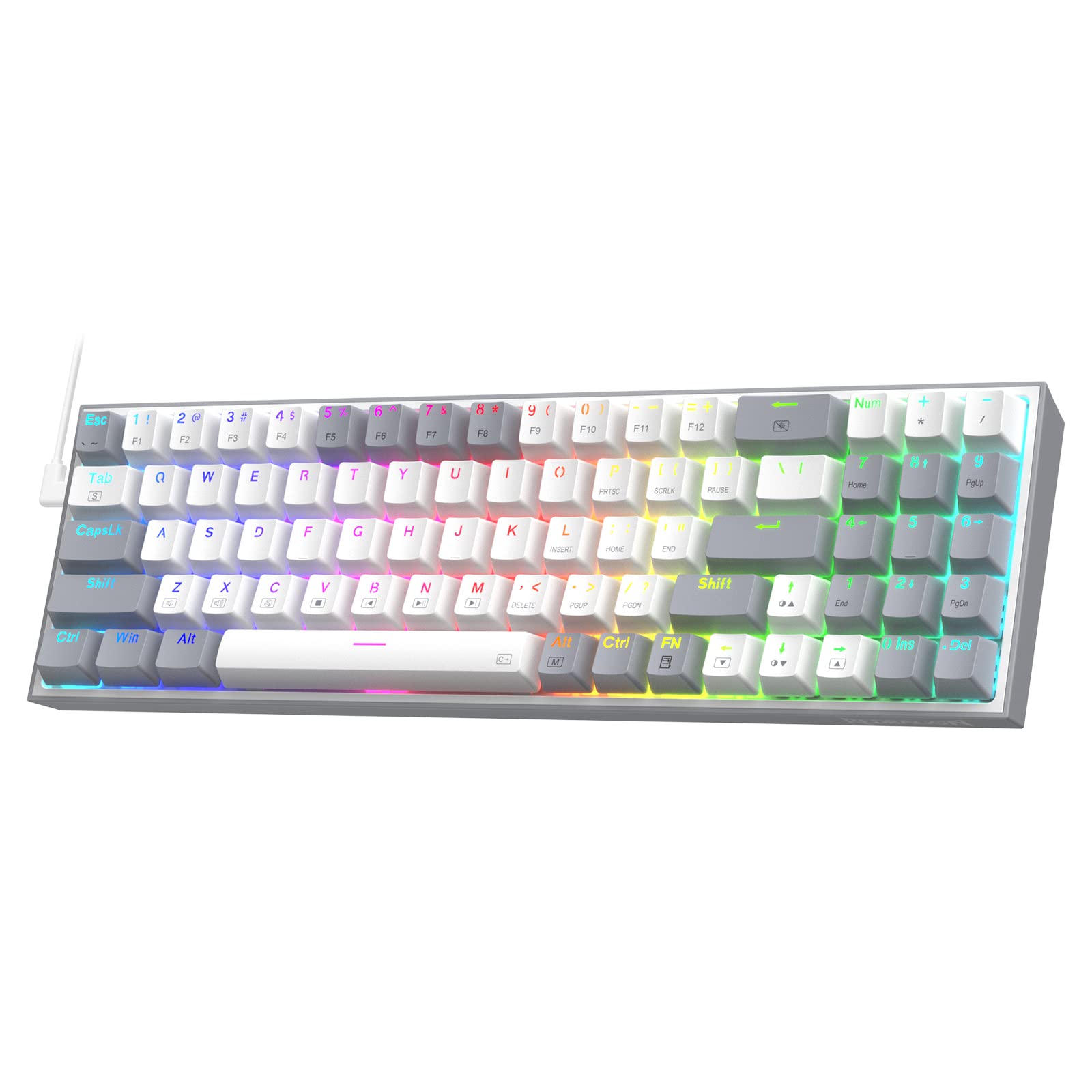 Foto 2 pulgar | Teclado Gaming Redragon K628 Pollux 75% Cableado Rgb 78 Teclas - Venta Internacional.
