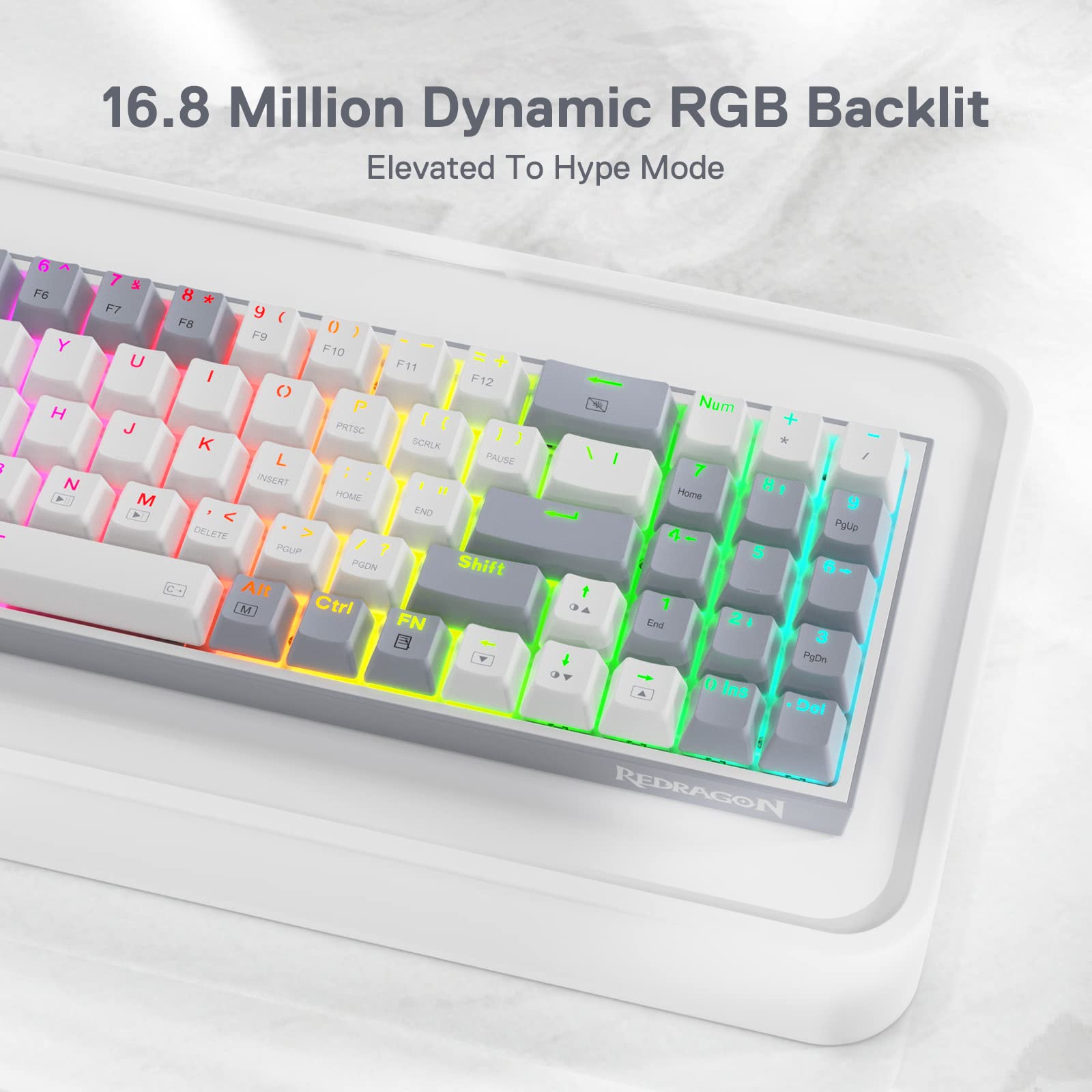 Foto 8 pulgar | Teclado Gaming Redragon K628 Pollux 75% Cableado Rgb 78 Teclas - Venta Internacional.