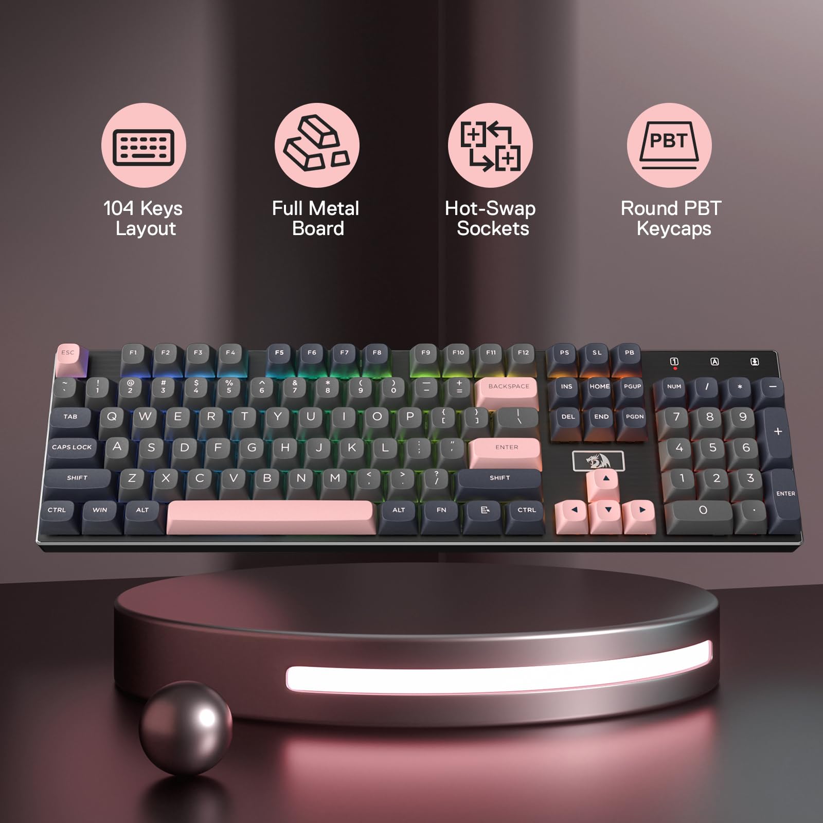 Foto 3 pulgar | Teclado Para Juegos Redragon K556 Se Con Cable De 104 Teclas Hot-swap - Venta Internacional.