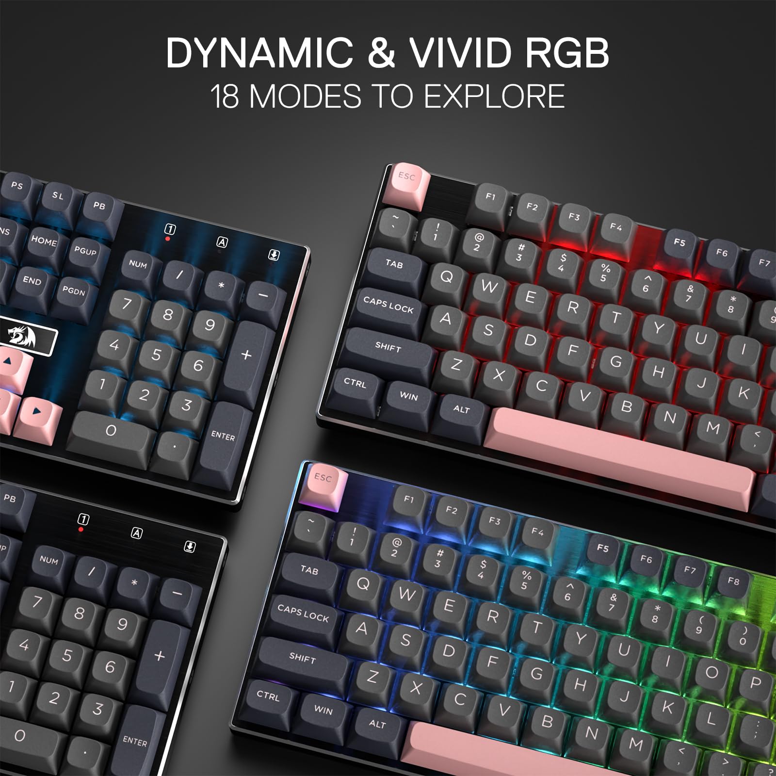 Foto 7 | Teclado Para Juegos Redragon K556 Se Con Cable De 104 Teclas Hot-swap - Venta Internacional.