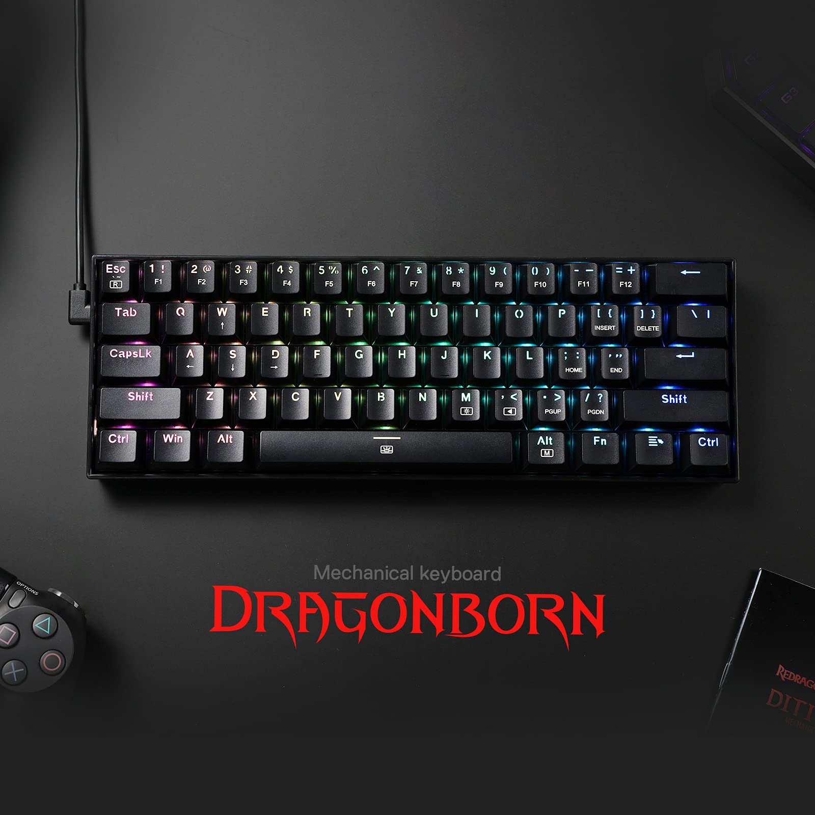 Foto 3 pulgar | Teclado Gaming Redragon K630 Dragonborn 60% Rgb Black - Venta Internacional.