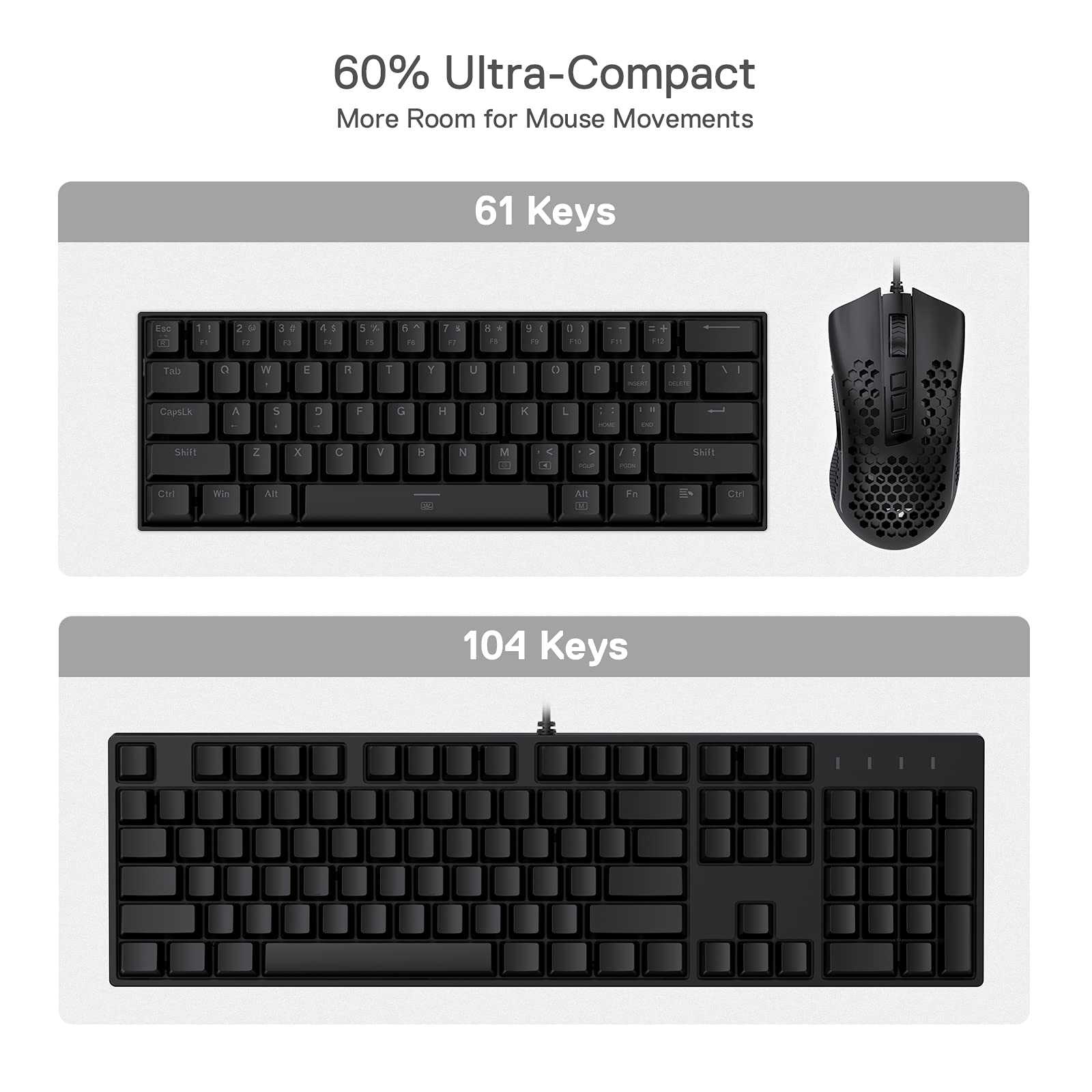 Foto 4 pulgar | Teclado Gaming Redragon K630 Dragonborn 60% Rgb Black - Venta Internacional.