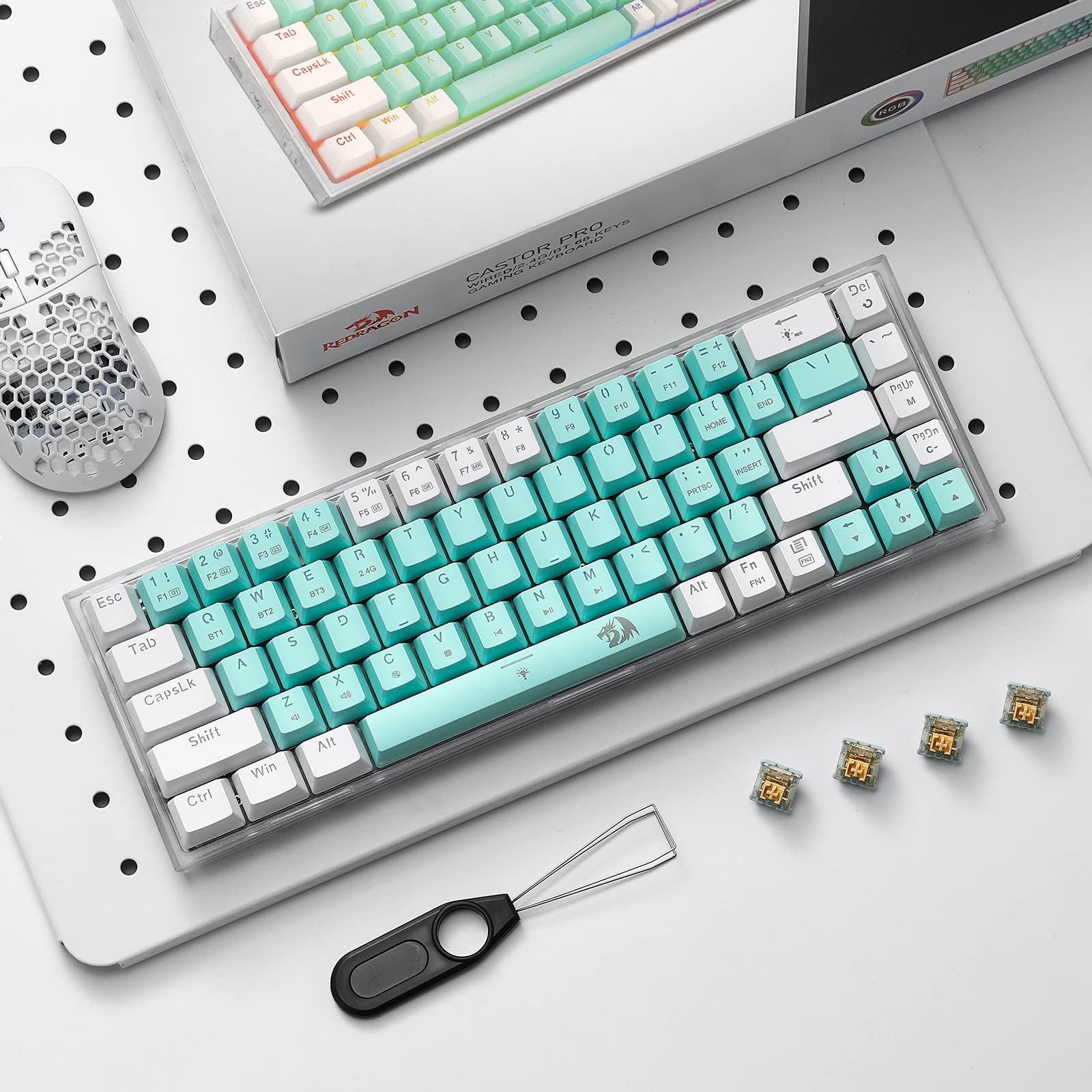 Foto 8 pulgar | Teclado Para Juegos Redragon K631 Pro Wt 65% Inalámbrico Rgb - Venta Internacional.