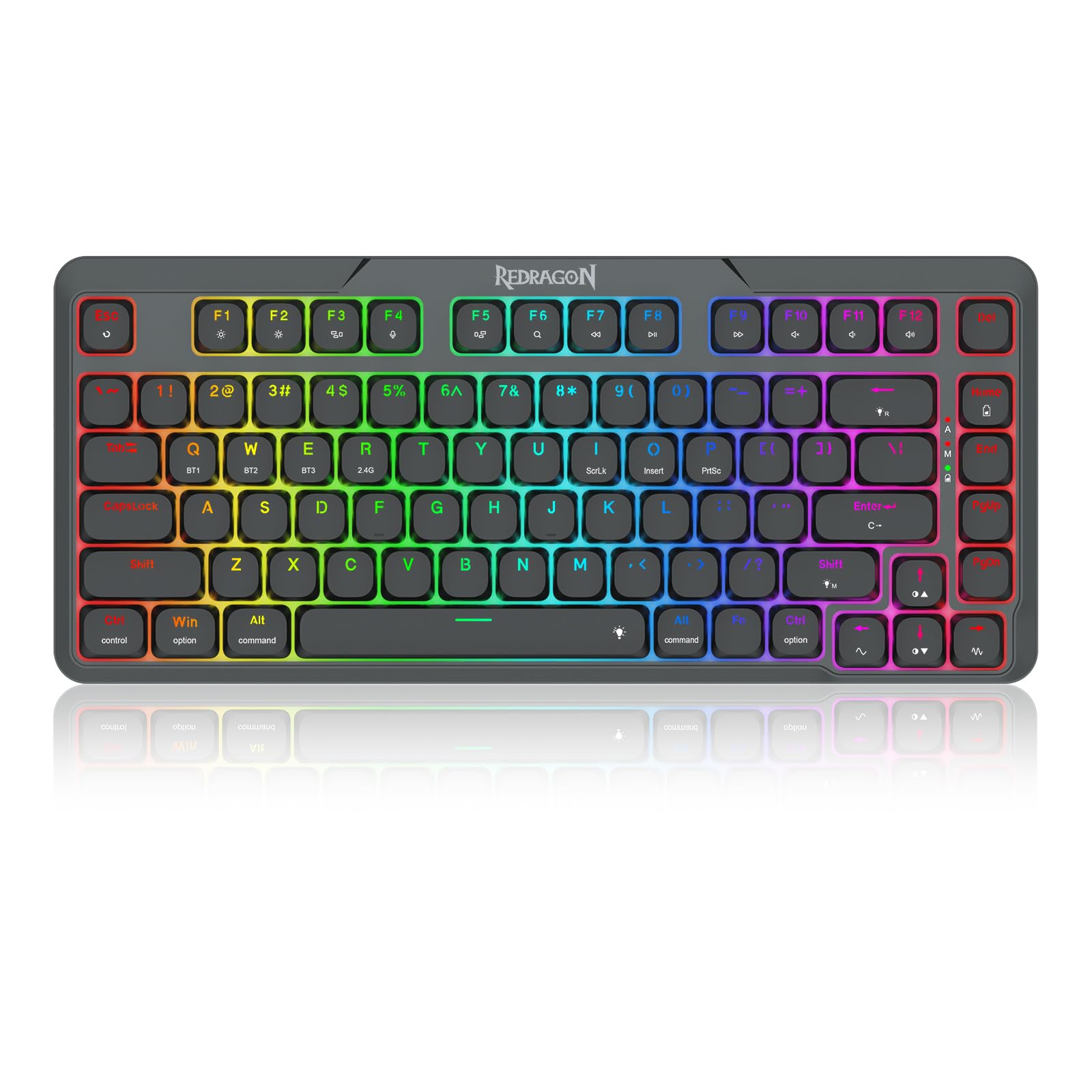 Foto 2 pulgar | Teclado Para Juegos Redragon K706 Pro 75% Inalámbrico Rgb - Venta Internacional.