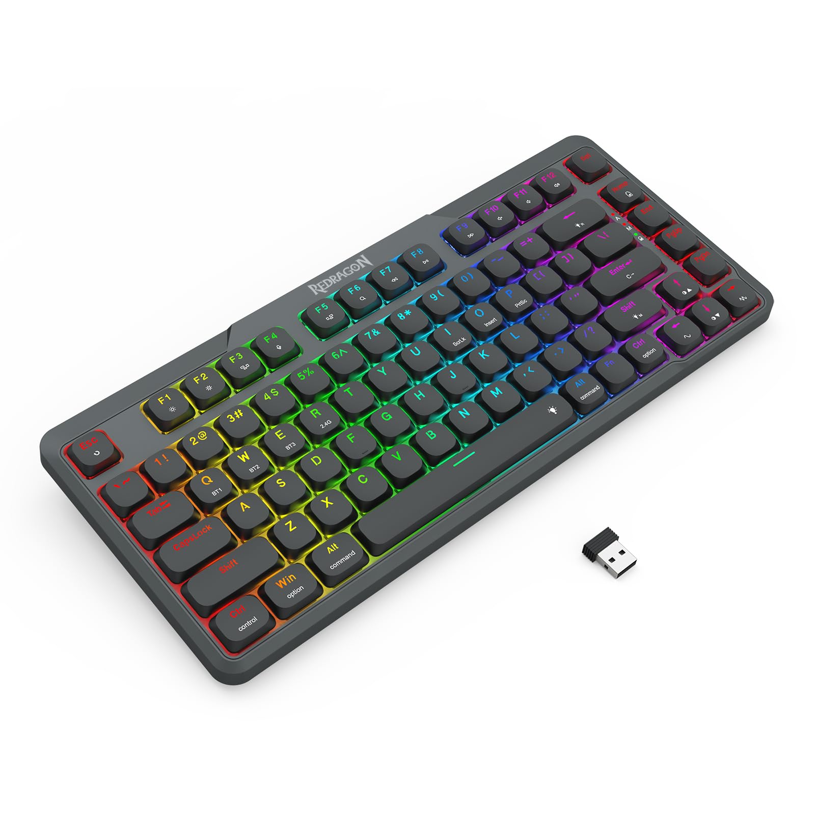 Foto 8 pulgar | Teclado Para Juegos Redragon K706 Pro 75% Inalámbrico Rgb - Venta Internacional.