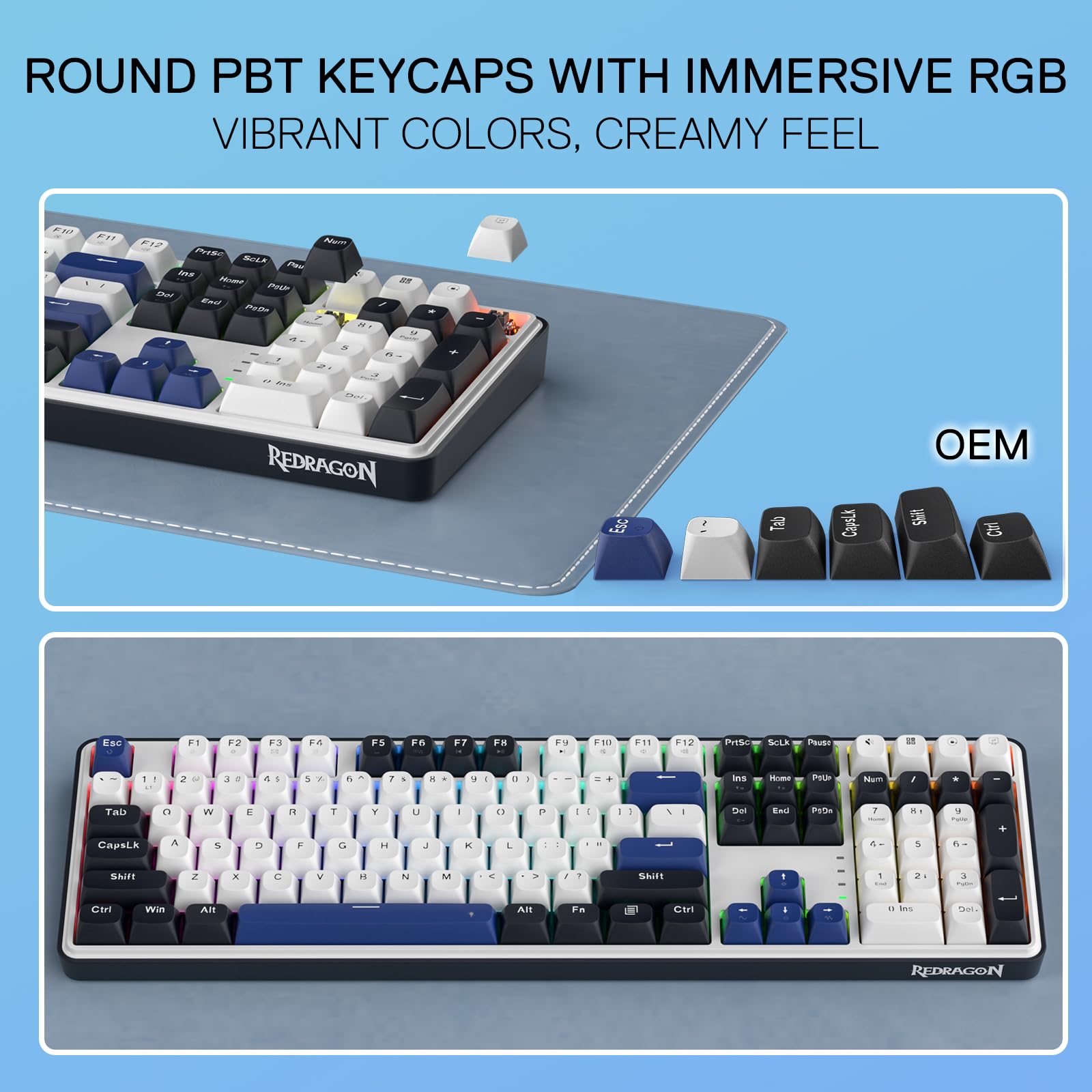 Foto 7 pulgar | Teclado Gaming Redragon K689 Con Junta Cableada Rgb 104 Teclas - Venta Internacional.