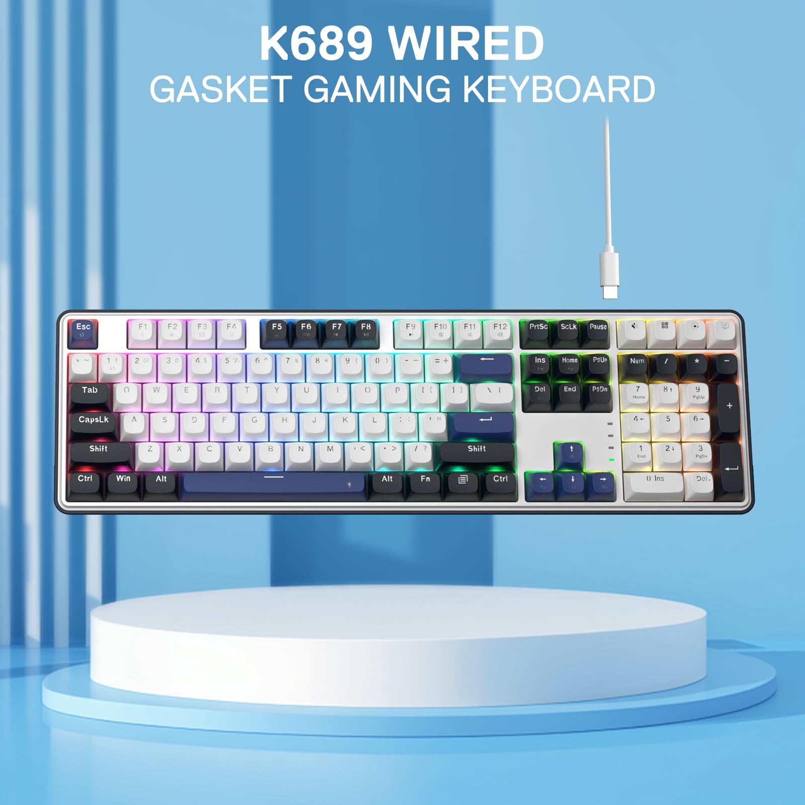 Foto 8 pulgar | Teclado Gaming Redragon K689 Con Junta Cableada Rgb 104 Teclas - Venta Internacional.