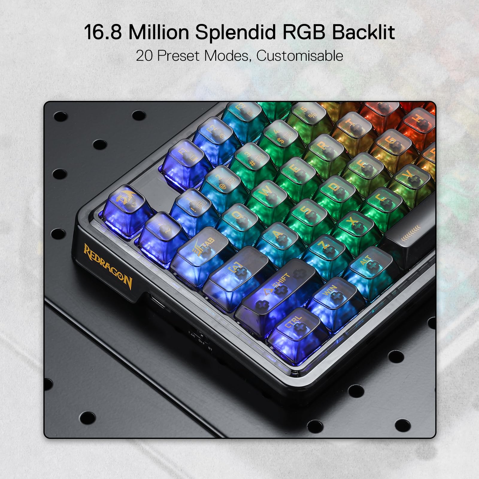 Foto 8 pulgar | Teclado Redragon K649 Pro 78% Inalámbrico Rgb Con Junta 82 Teclas - Venta Internacional.