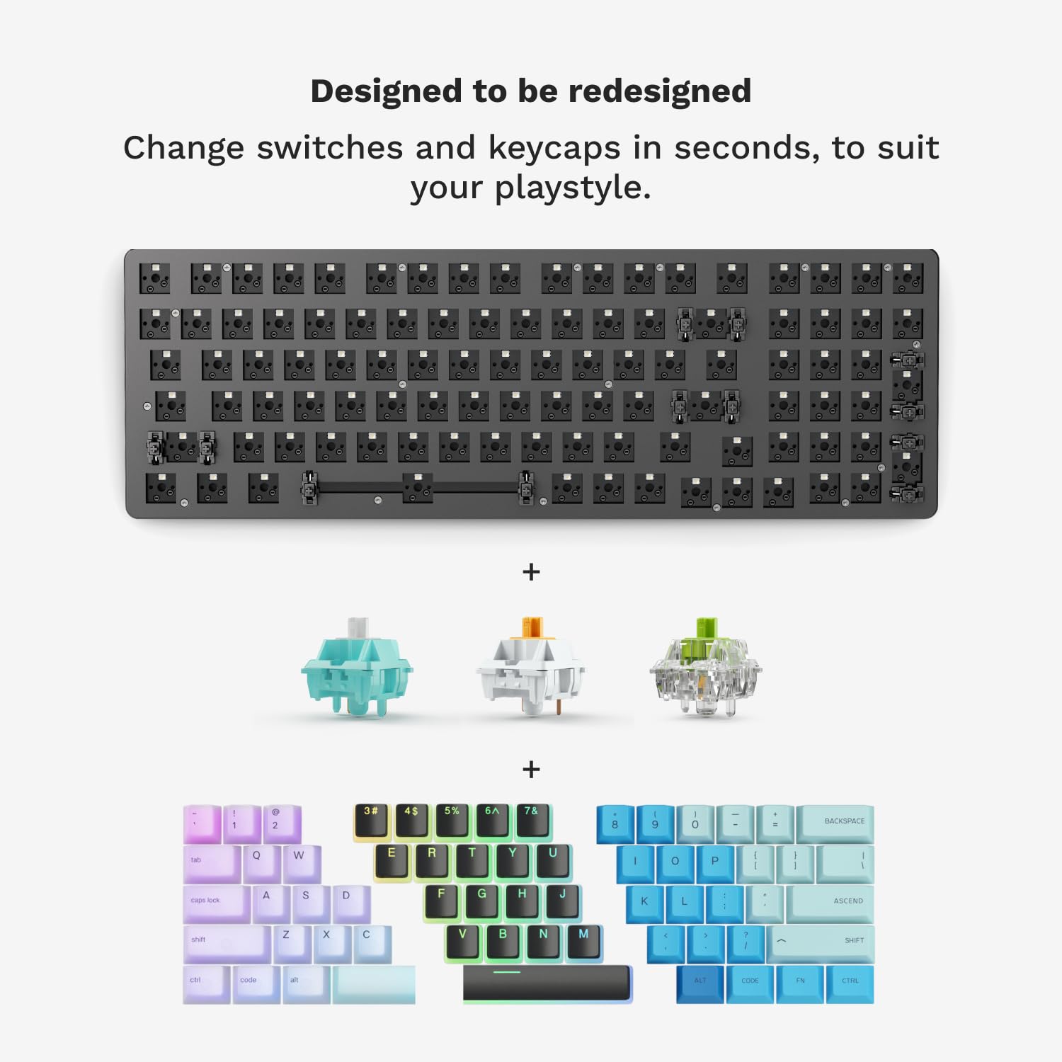 Foto 3 pulgar | Teclado Mecánico Para Juegos Glorious Gmmk 2 Hotswap 96% Rgb - Venta Internacional.