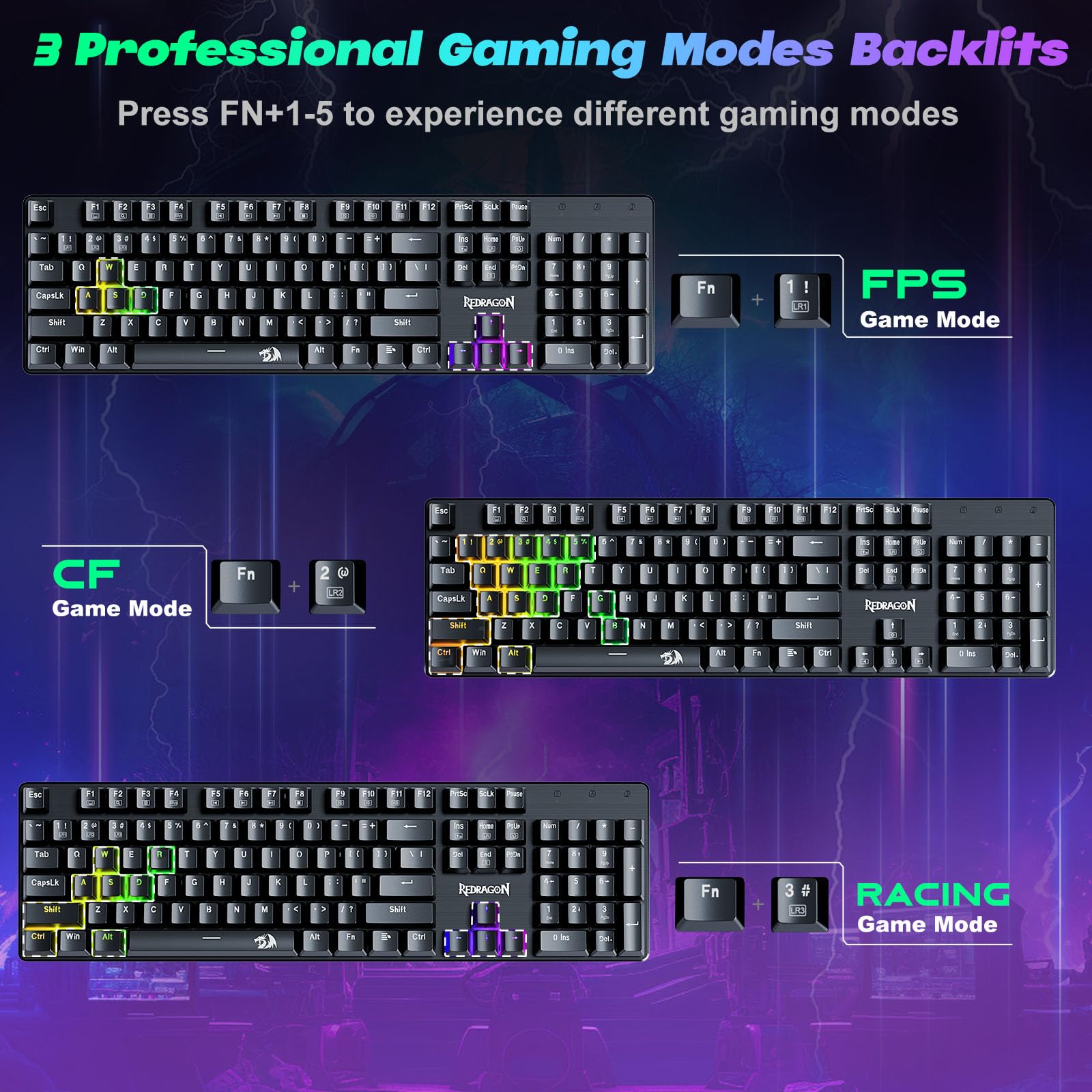 Foto 8 pulgar | Teclado Mecánico Para Juegos Redragon K671 Rgb Retroiluminado - Venta Internacional.