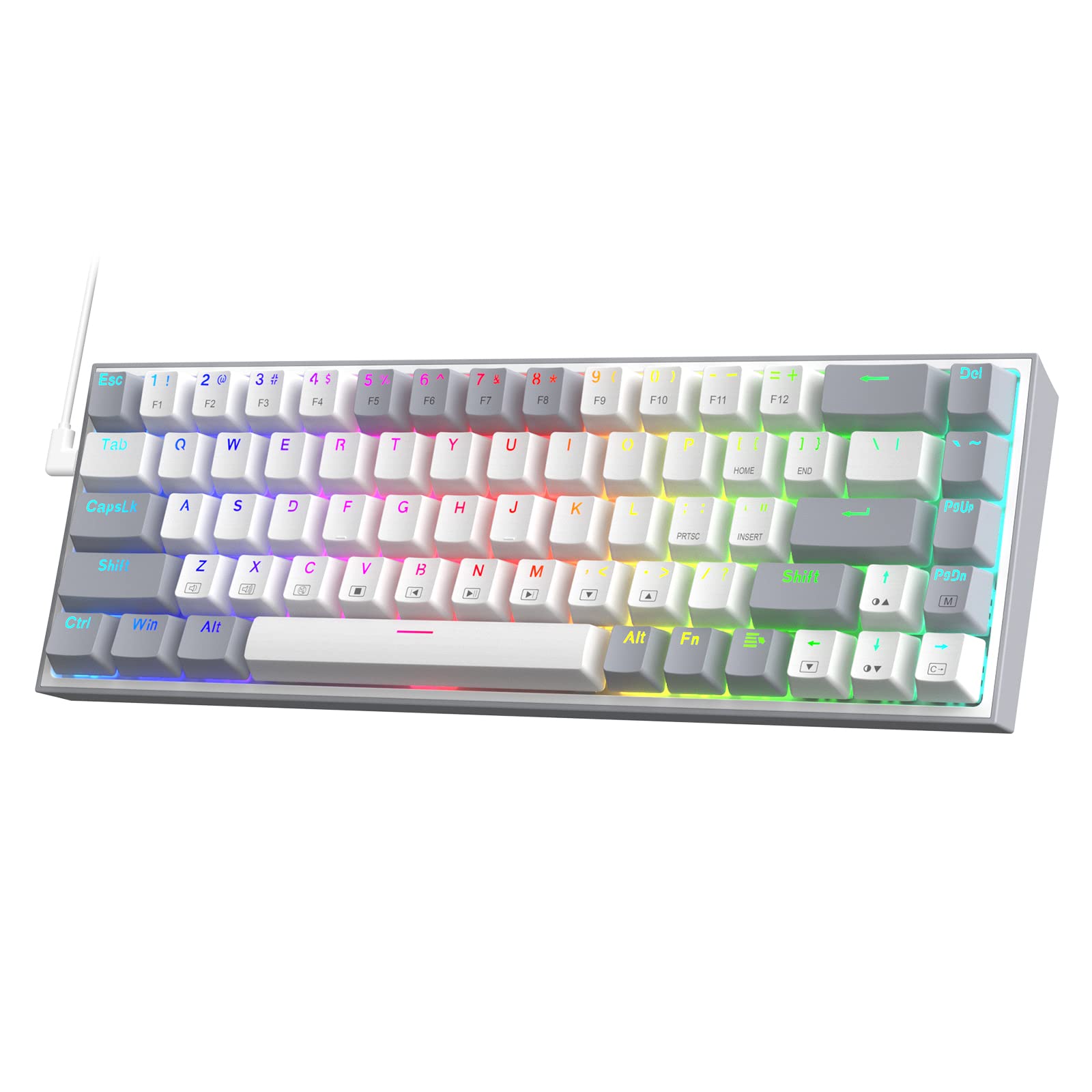 Foto 2 pulgar | Teclado Gaming Redragon K631 Grey 65% Cableado Rgb 68 Teclas - Venta Internacional.