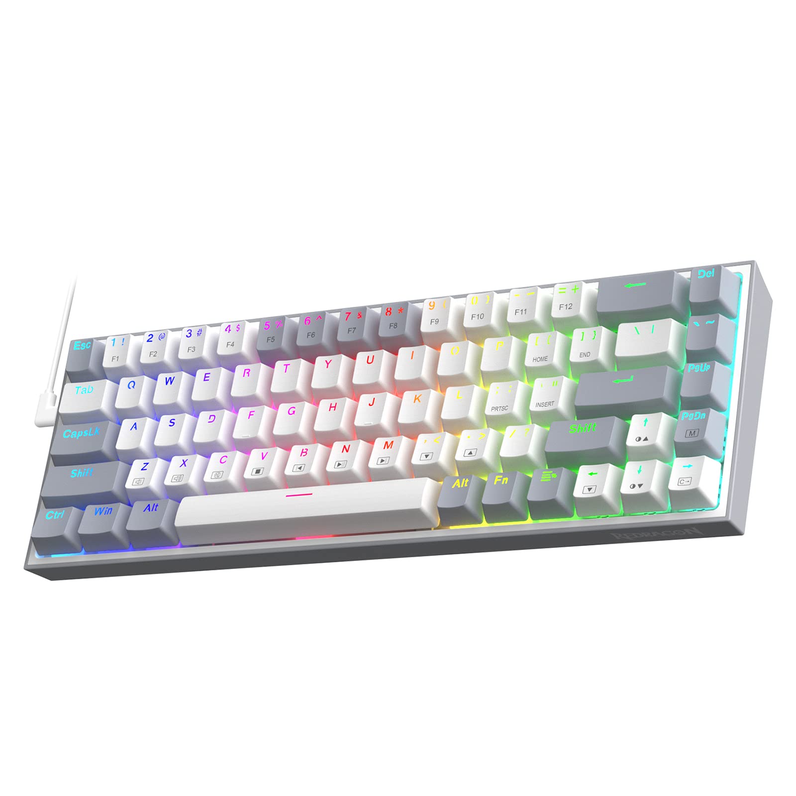 Foto 8 pulgar | Teclado Gaming Redragon K631 Grey 65% Cableado Rgb 68 Teclas - Venta Internacional.