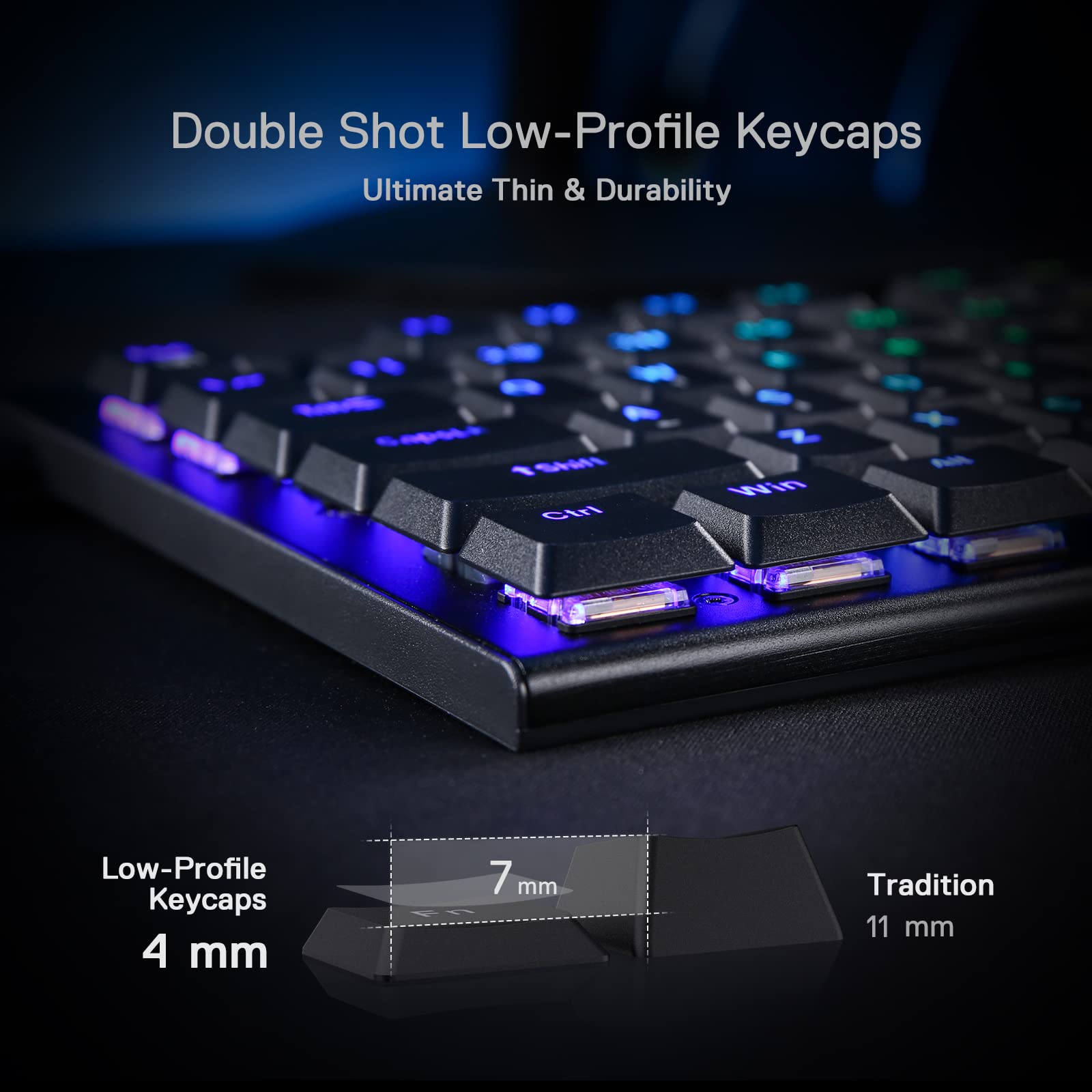Foto 5 pulgar | Teclado Mecánico Redragon K619 Horus Rgb Ultrafino - Venta Internacional.