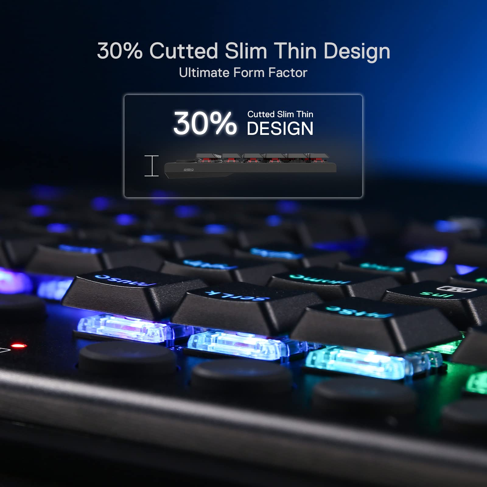 Foto 5 | Teclado Mecánico Redragon K619 Horus Rgb Ultrafino - Venta Internacional.