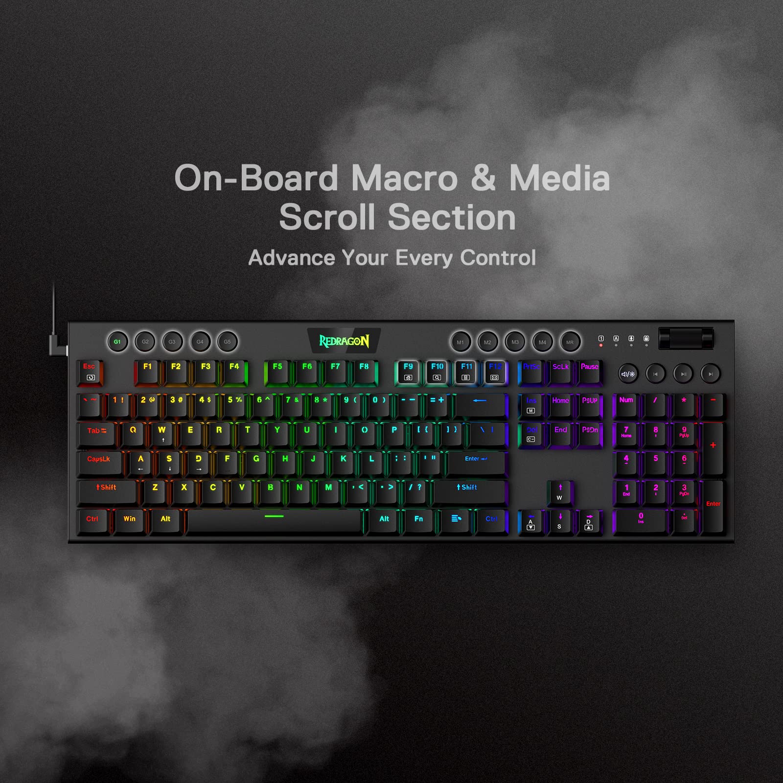Foto 7 pulgar | Teclado Mecánico Redragon K619 Horus Rgb Ultrafino - Venta Internacional.