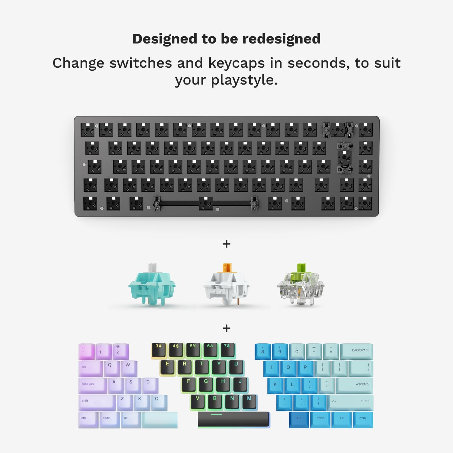 Foto 2 | Teclado Mecánico Glorious Gmmk 2 Tkl 65% Hotswap Cherry Mx - Venta Internacional.