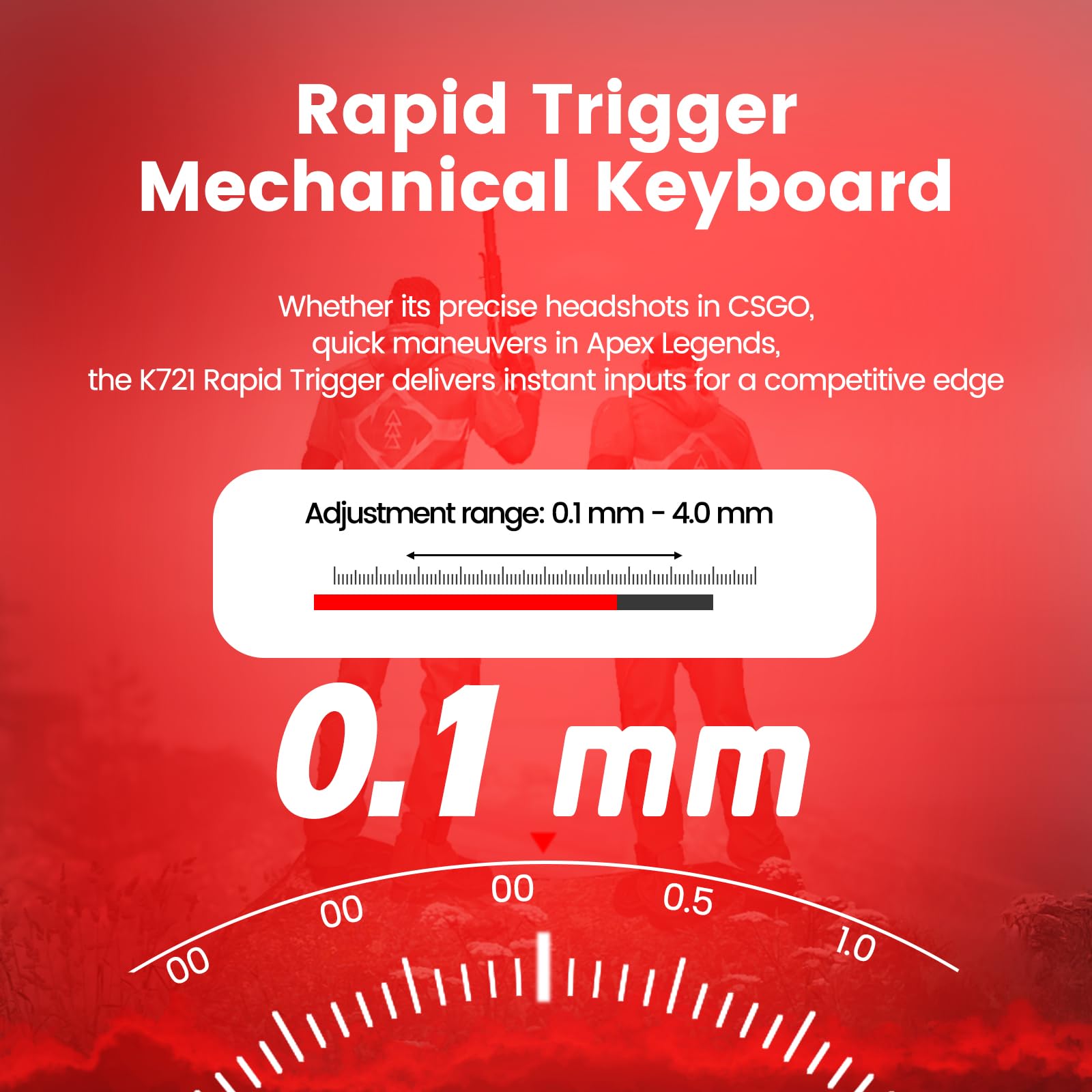 Foto 4 pulgar | Teclado Mecánico Redragon K721 Rapid Trigger Rgb 75% - Venta Internacional.