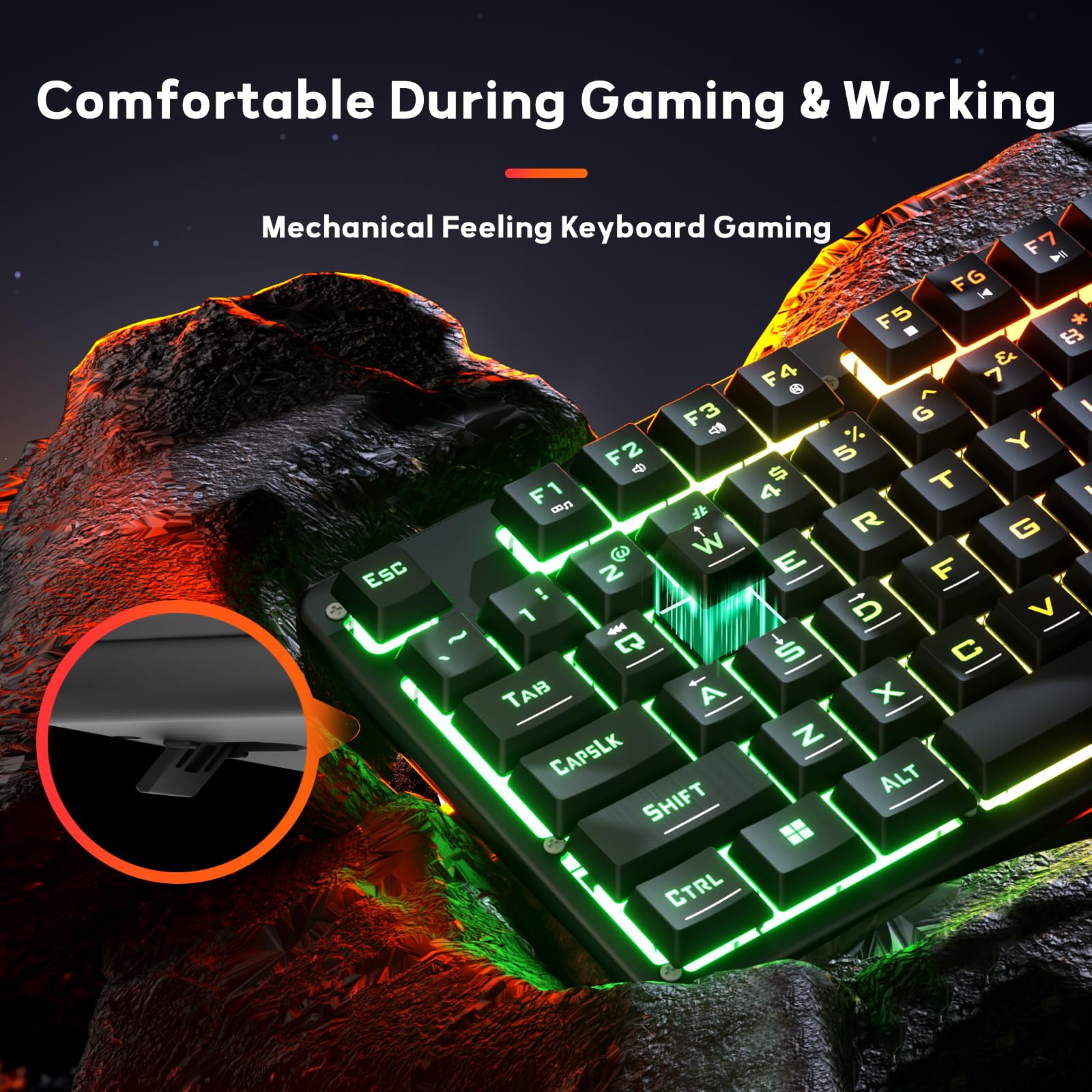 Foto 4 pulgar | Teclado Para Juegos Redragon K521 Upgrade Rainbow Led 104 Teclas - Venta Internacional.