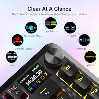 Foto 2 | Teclado Mecánico Inalámbrico Redragon K708 Pro Gasket Rgb - Venta Internacional.