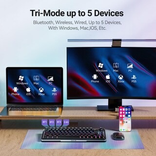 Foto 3 | Teclado Mecánico Inalámbrico Redragon K708 Pro Gasket Rgb - Venta Internacional.