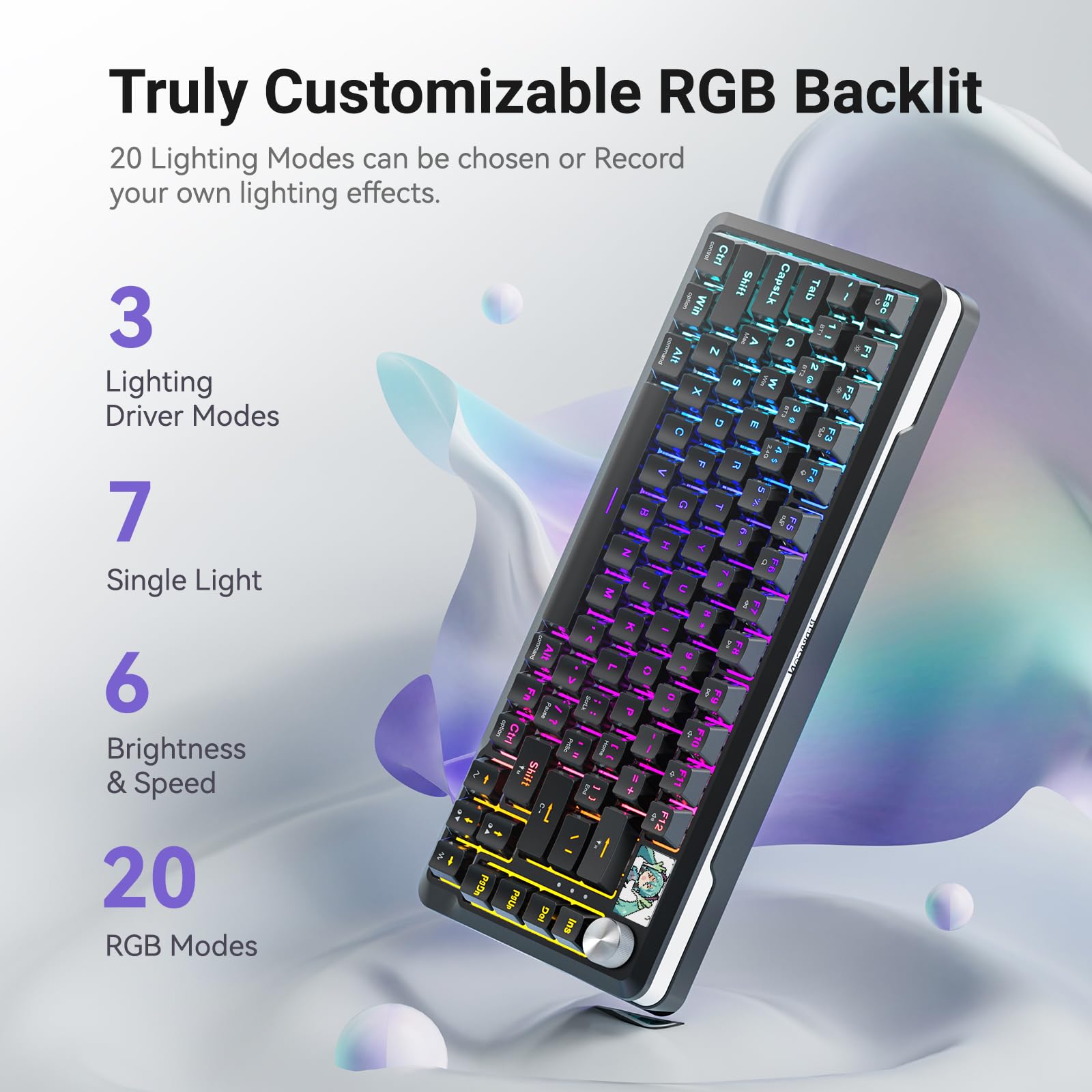Foto 8 pulgar | Teclado Mecánico Inalámbrico Redragon K708 Pro Gasket Rgb - Venta Internacional.