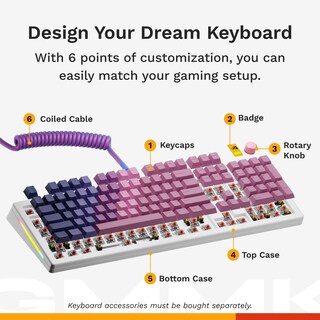 Foto 2 | Teclado Mecánico Para Juegos Glorious Gmmk 3 De Tamaño Completo Blanco - Venta Internacional.