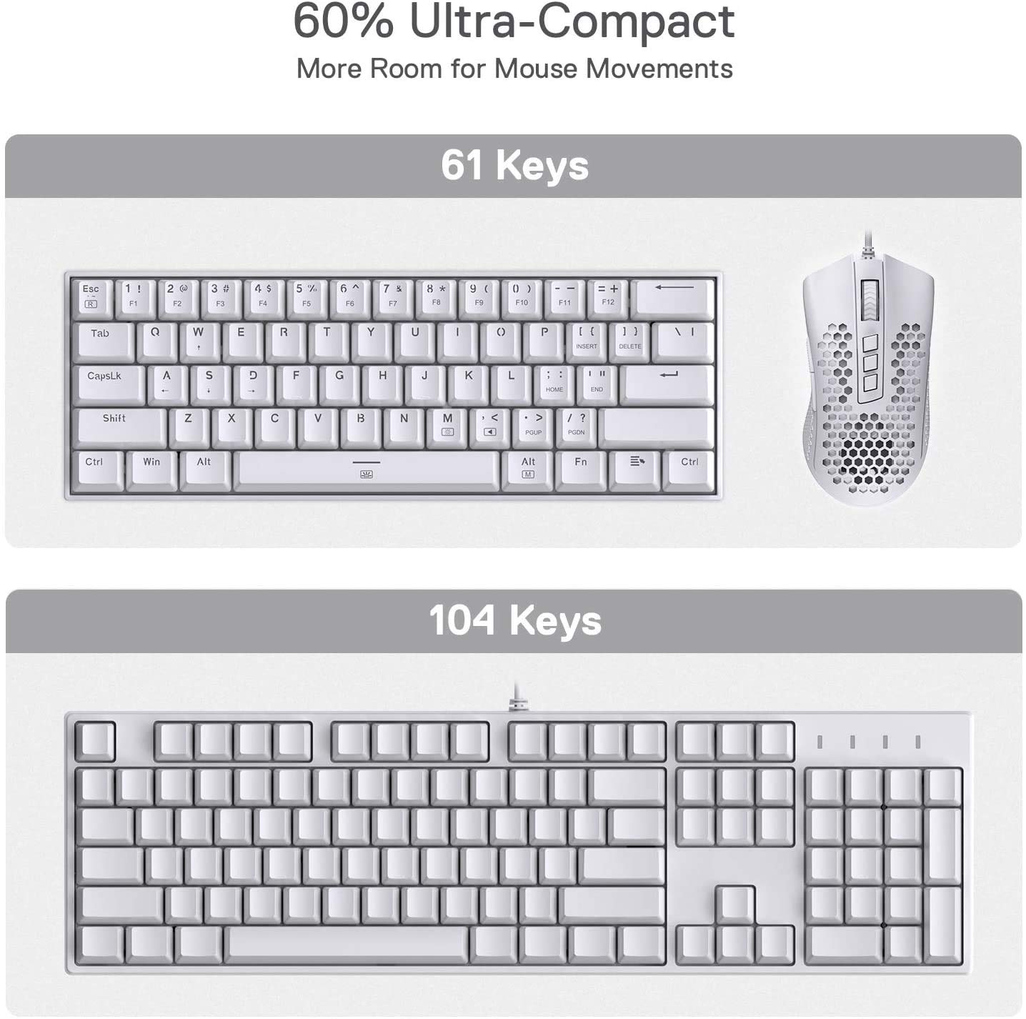 Foto 4 pulgar | Teclado Gaming Redragon K630 Dragonborn 60% Rgb Brown Switch - Venta Internacional
