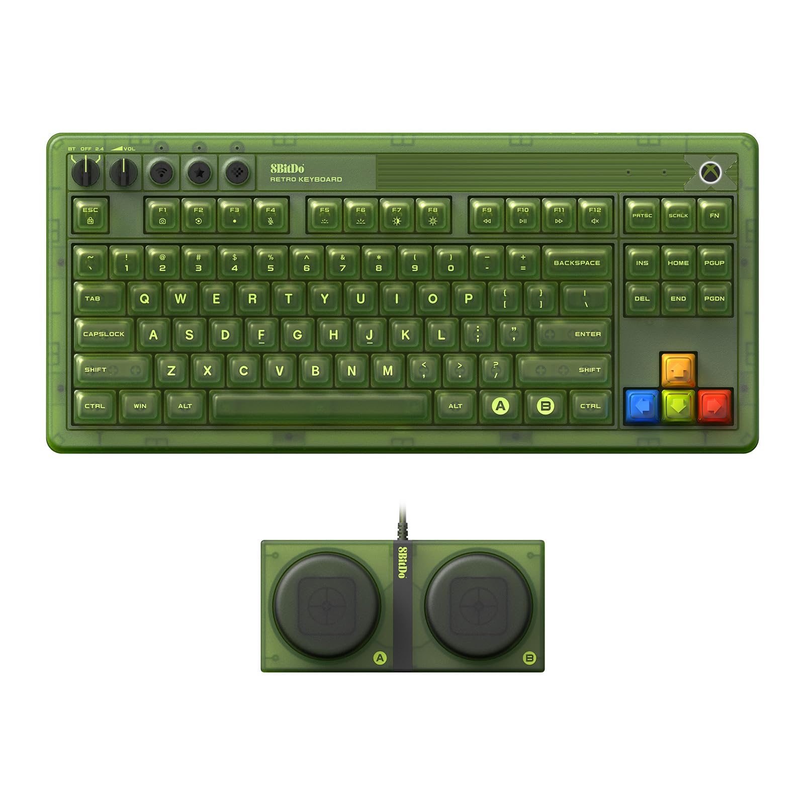 Foto 2 pulgar | Teclado 8bitdo Retro 8.7 Mecánico RGB Bluetooth Windows - Venta Internacional