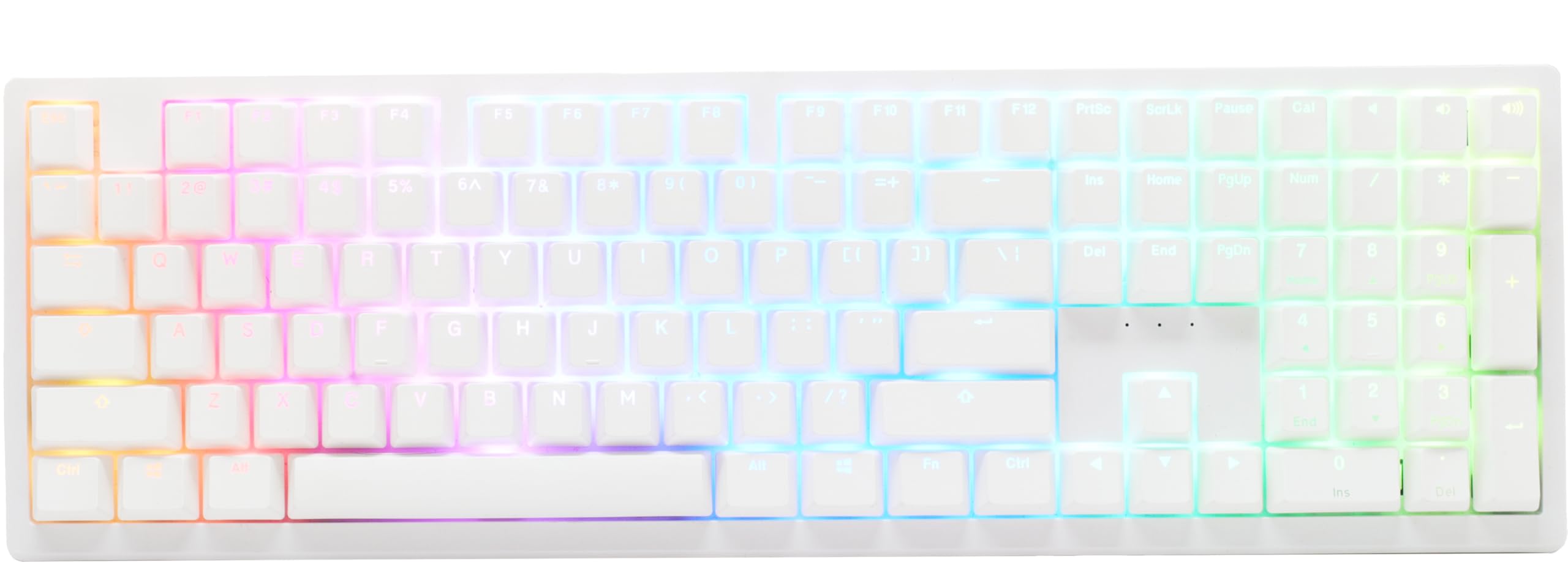 Teclado Mecánico Ducky Zero 6108 Blanco Puro Bluetooth Rgb - Venta Internacional.