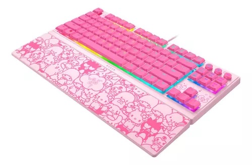 Foto 4 | Teclado Alambrico Razer Ornata V3 Tenkeyless Hello Kitty And Friends Rosa