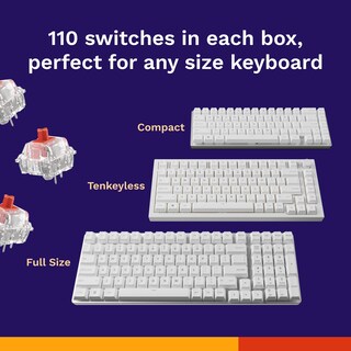 Foto 7 | Interruptores Mecánicos Lineales Glorious Fox 110 Piezas 45 G - Venta Internacional