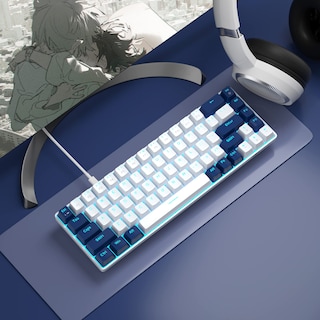 Foto 6 | Teclado Mecánico Para Juegos Magegee Mk-box 68 Teclas Blanco/azul - Venta Internacional.