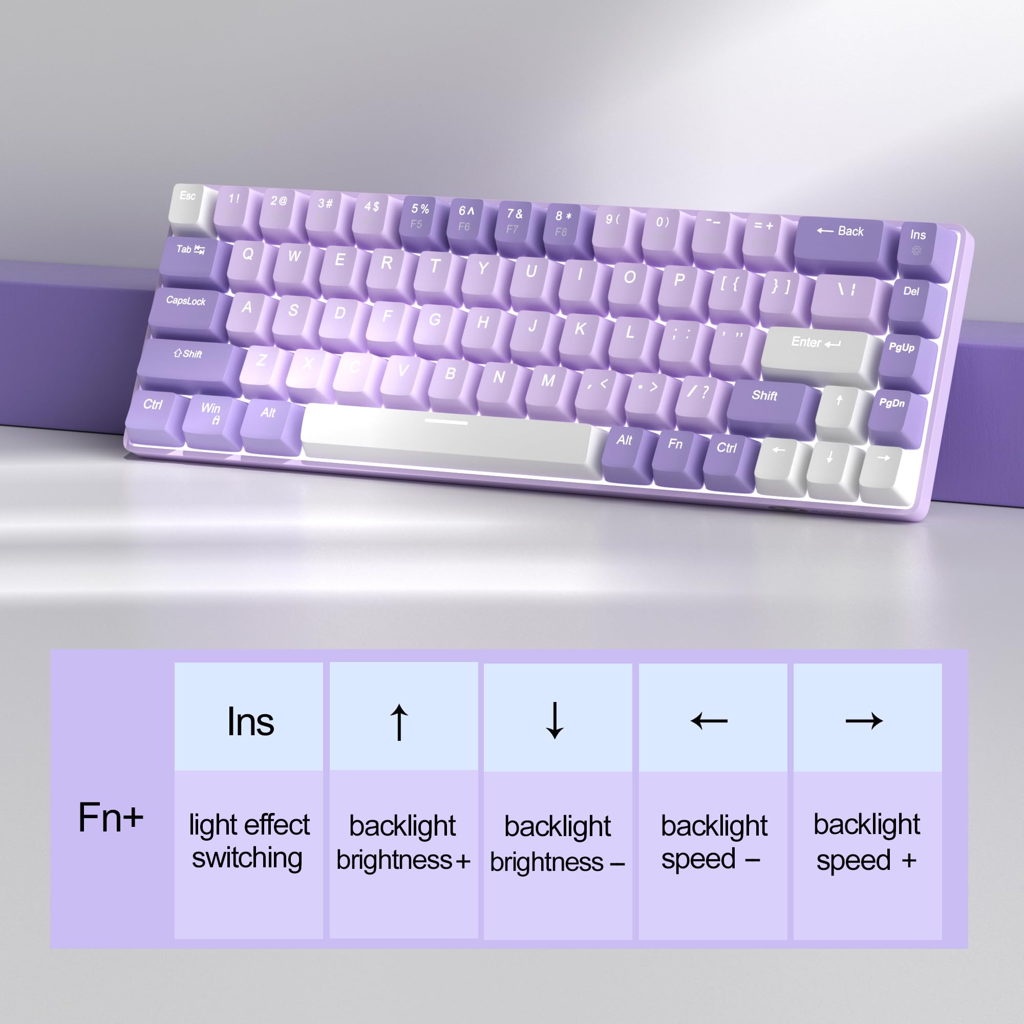 Foto 5 | Teclado Mecánico Para Juegos Magegee Mk-box 68 Teclas Con Interruptor Rojo - Venta Internacional.