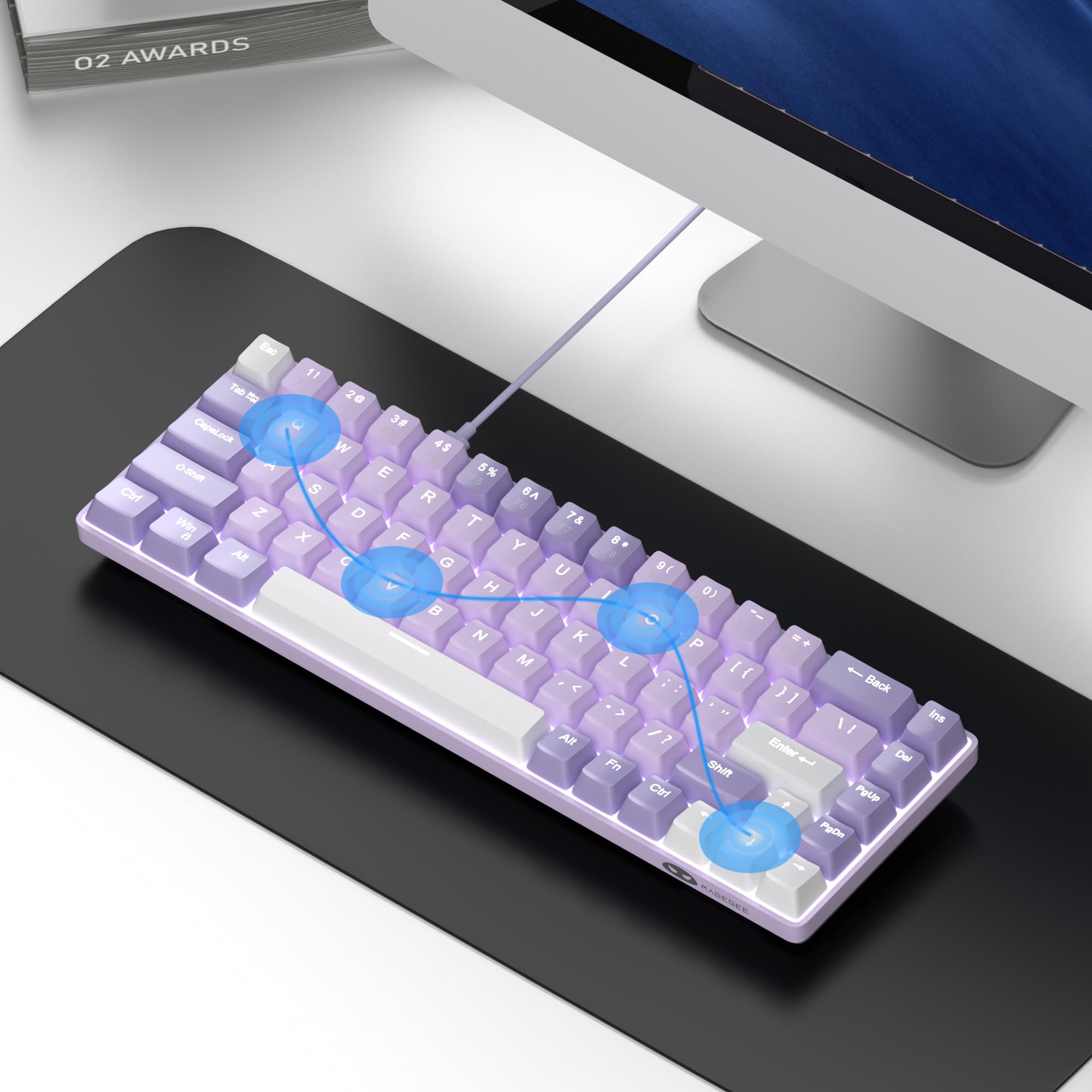 Foto 7 | Teclado Mecánico Para Juegos Magegee Mk-box 68 Teclas Con Interruptor Rojo - Venta Internacional.