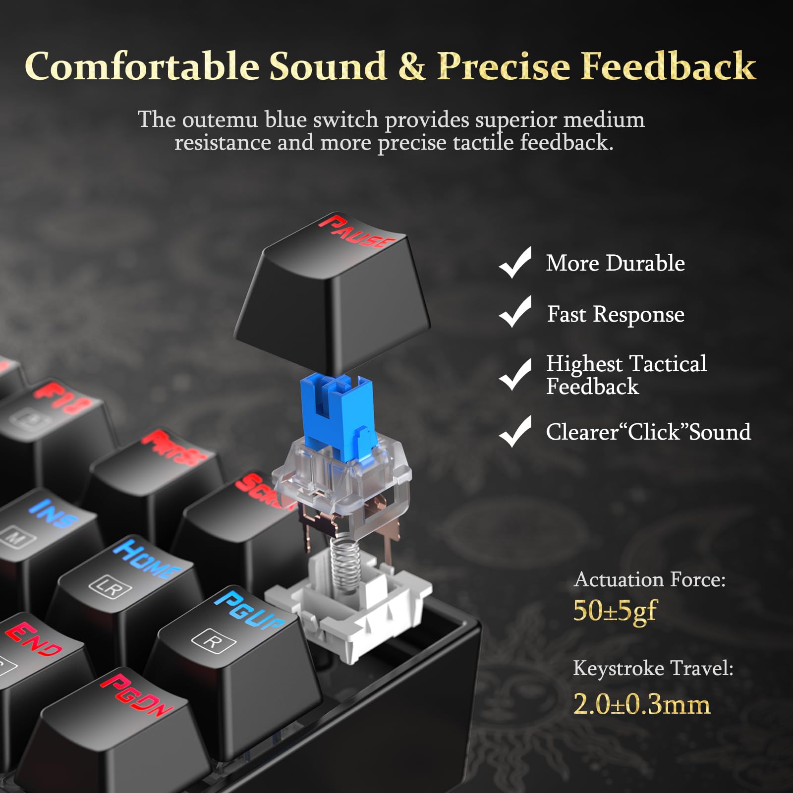 Foto 2 | Teclado Mecánico Para Juegos Redragon K552 87 Teclas Con Retroiluminación Rgb - Venta Internacional.