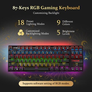 Foto 3 | Teclado Mecánico Para Juegos Redragon K552 87 Teclas Con Retroiluminación Rgb - Venta Internacional.